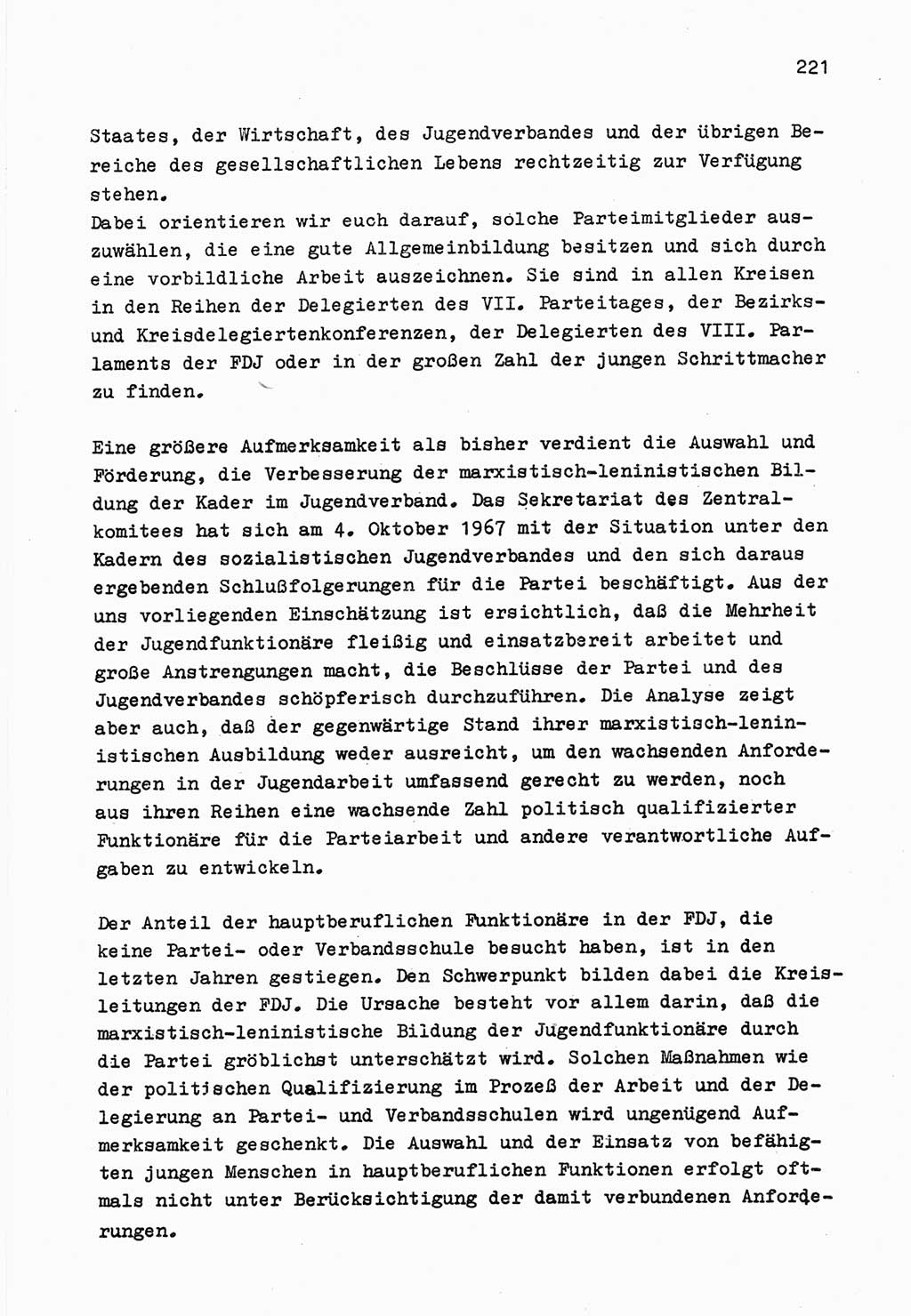 Zu Fragen der Parteiarbeit [Sozialistische Einheitspartei Deutschlands (SED) Deutsche Demokratische Republik (DDR)] 1979, Seite 221 (Fr. PA SED DDR 1979, S. 221)