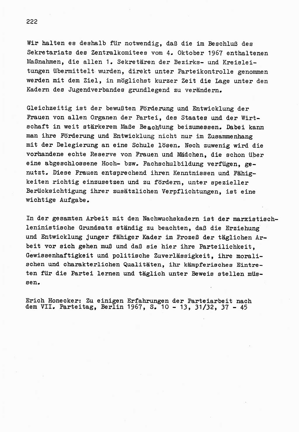 Zu Fragen der Parteiarbeit [Sozialistische Einheitspartei Deutschlands (SED) Deutsche Demokratische Republik (DDR)] 1979, Seite 222 (Fr. PA SED DDR 1979, S. 222)