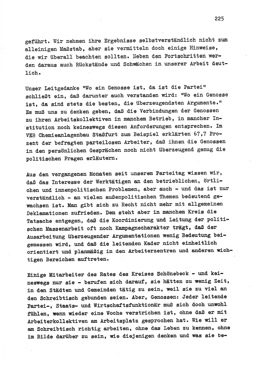 Zu Fragen der Parteiarbeit [Sozialistische Einheitspartei Deutschlands (SED) Deutsche Demokratische Republik (DDR)] 1979, Seite 225 (Fr. PA SED DDR 1979, S. 225)