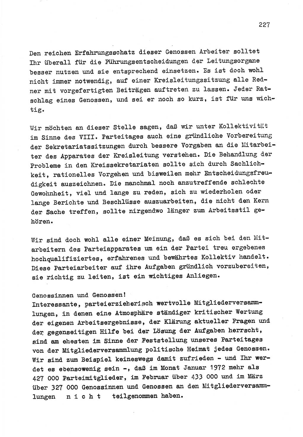 Zu Fragen der Parteiarbeit [Sozialistische Einheitspartei Deutschlands (SED) Deutsche Demokratische Republik (DDR)] 1979, Seite 227 (Fr. PA SED DDR 1979, S. 227)