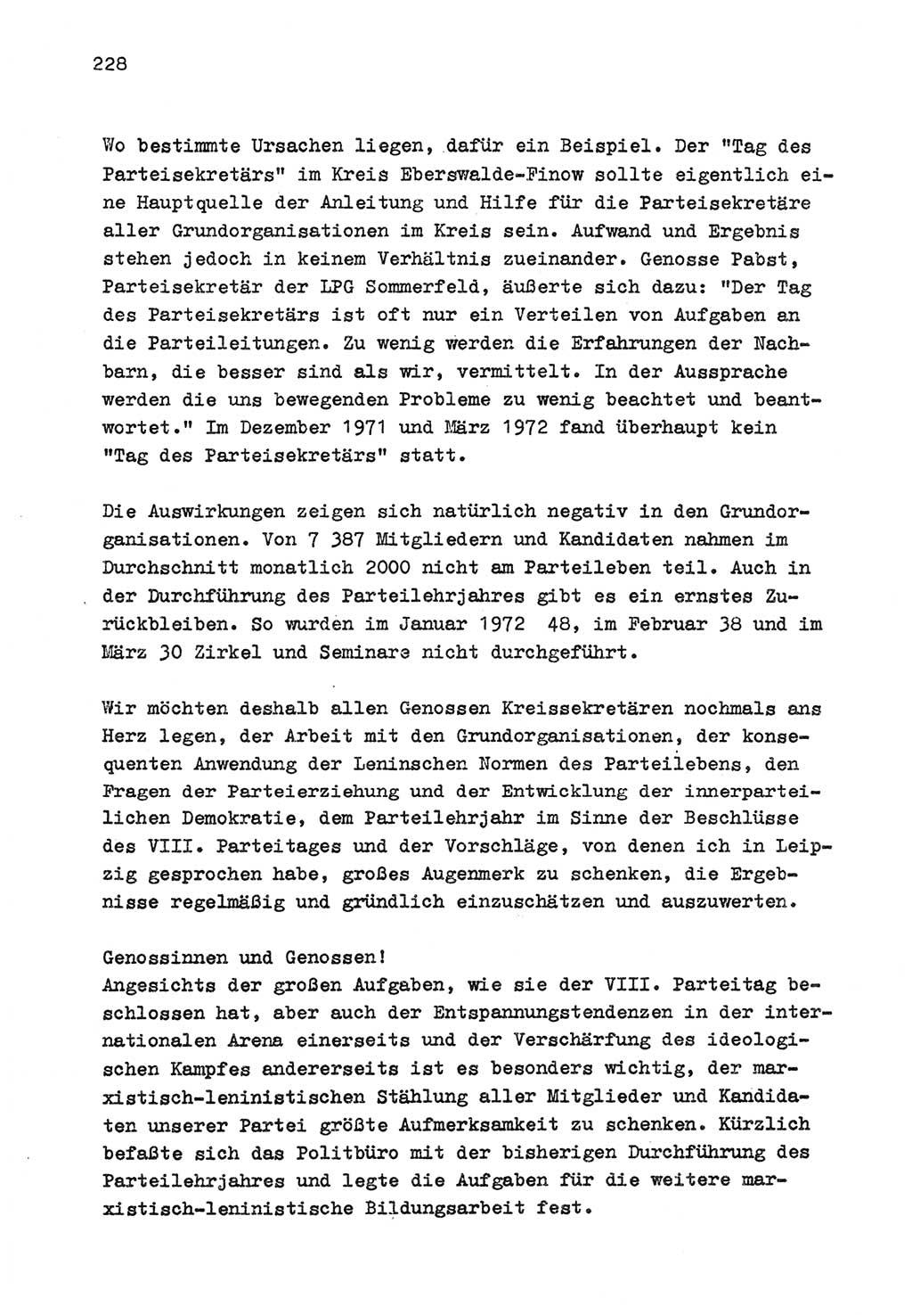 Zu Fragen der Parteiarbeit [Sozialistische Einheitspartei Deutschlands (SED) Deutsche Demokratische Republik (DDR)] 1979, Seite 228 (Fr. PA SED DDR 1979, S. 228)