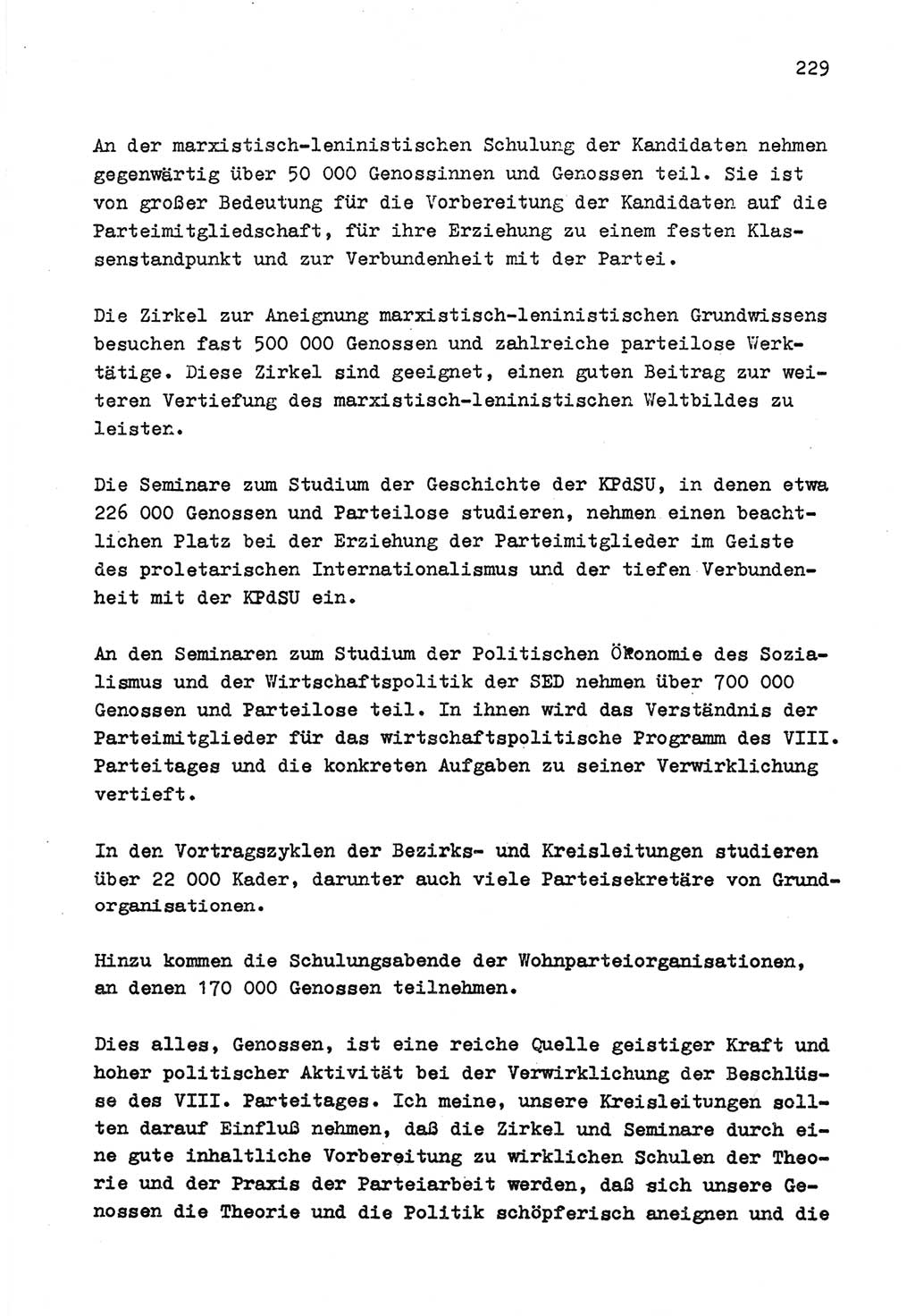 Zu Fragen der Parteiarbeit [Sozialistische Einheitspartei Deutschlands (SED) Deutsche Demokratische Republik (DDR)] 1979, Seite 229 (Fr. PA SED DDR 1979, S. 229)