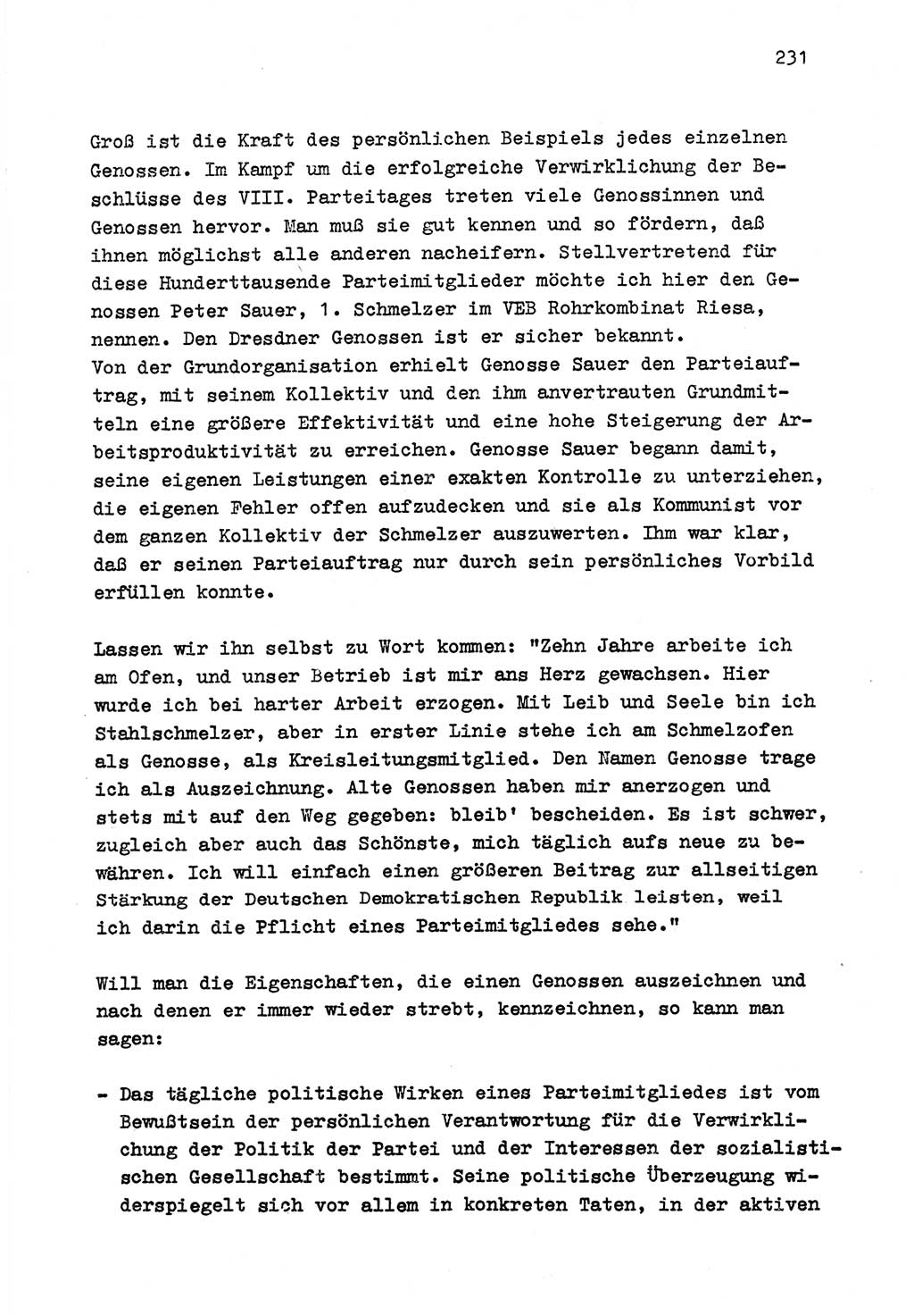 Zu Fragen der Parteiarbeit [Sozialistische Einheitspartei Deutschlands (SED) Deutsche Demokratische Republik (DDR)] 1979, Seite 231 (Fr. PA SED DDR 1979, S. 231)
