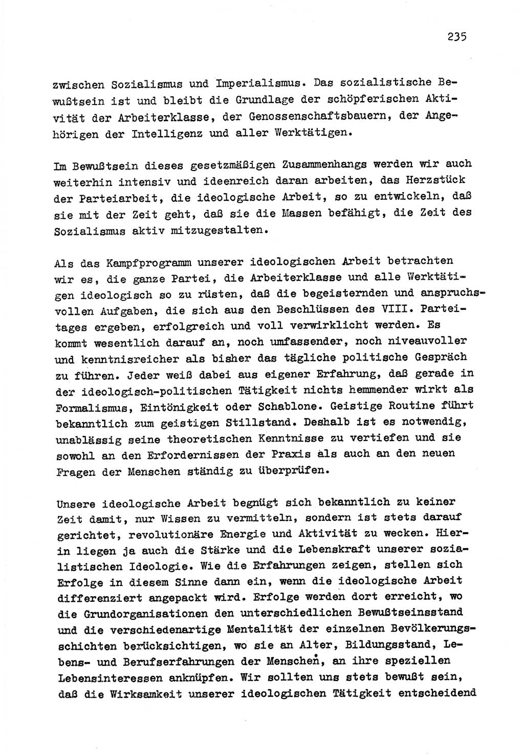 Zu Fragen der Parteiarbeit [Sozialistische Einheitspartei Deutschlands (SED) Deutsche Demokratische Republik (DDR)] 1979, Seite 235 (Fr. PA SED DDR 1979, S. 235)