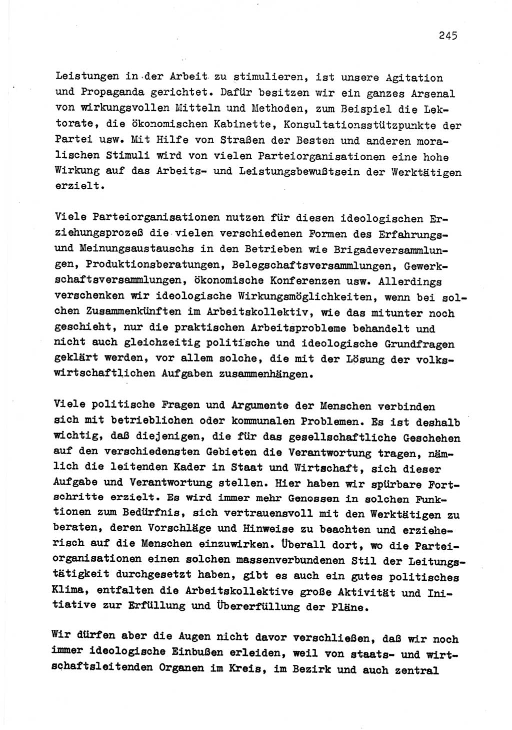 Zu Fragen der Parteiarbeit [Sozialistische Einheitspartei Deutschlands (SED) Deutsche Demokratische Republik (DDR)] 1979, Seite 245 (Fr. PA SED DDR 1979, S. 245)