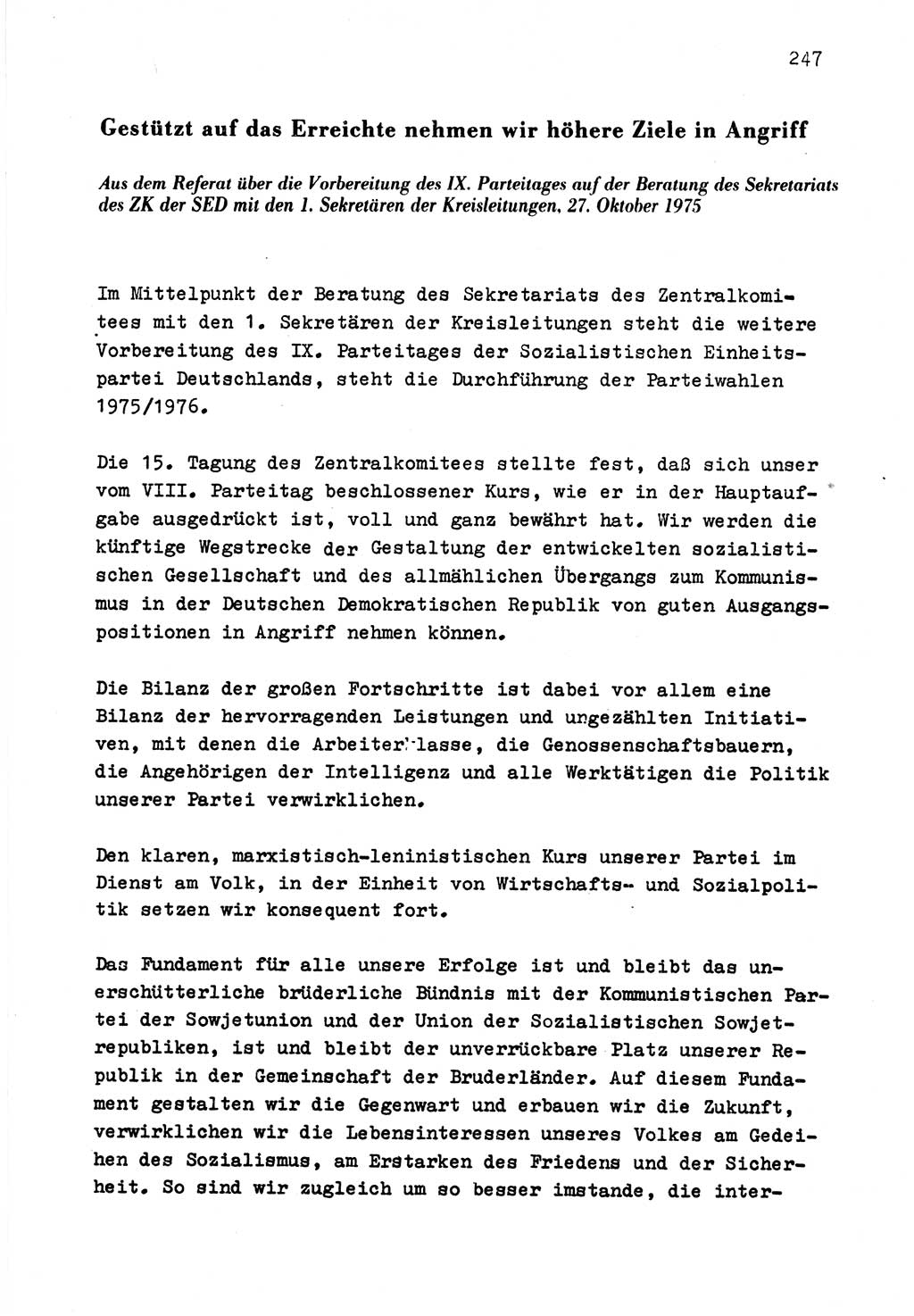 Zu Fragen der Parteiarbeit [Sozialistische Einheitspartei Deutschlands (SED) Deutsche Demokratische Republik (DDR)] 1979, Seite 247 (Fr. PA SED DDR 1979, S. 247)