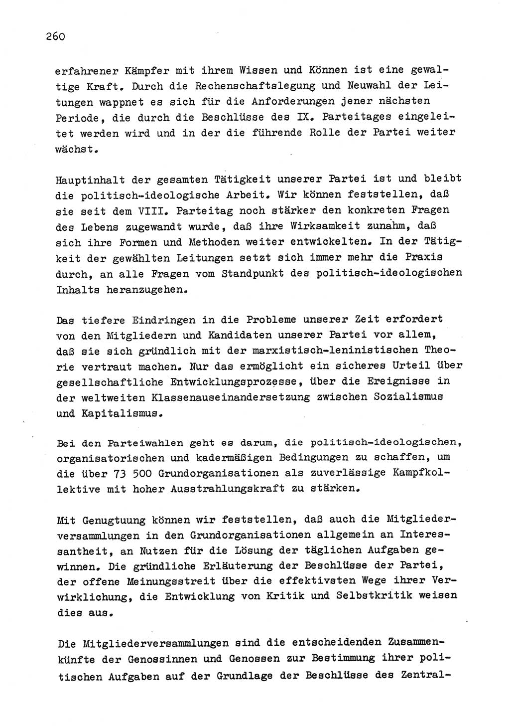 Zu Fragen der Parteiarbeit [Sozialistische Einheitspartei Deutschlands (SED) Deutsche Demokratische Republik (DDR)] 1979, Seite 260 (Fr. PA SED DDR 1979, S. 260)
