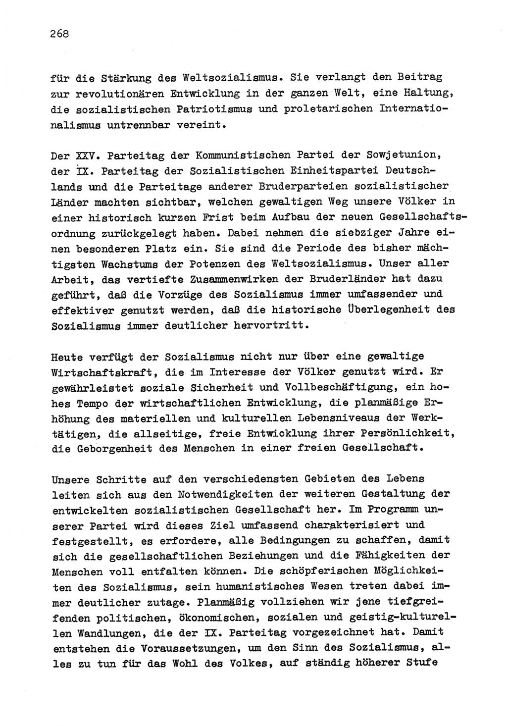 Zu Fragen der Parteiarbeit [Sozialistische Einheitspartei Deutschlands (SED) Deutsche Demokratische Republik (DDR)] 1979, Seite 268 (Fr. PA SED DDR 1979, S. 268)