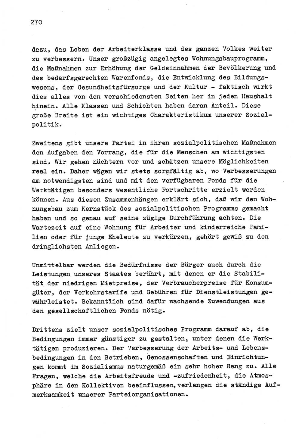 Zu Fragen der Parteiarbeit [Sozialistische Einheitspartei Deutschlands (SED) Deutsche Demokratische Republik (DDR)] 1979, Seite 270 (Fr. PA SED DDR 1979, S. 270)