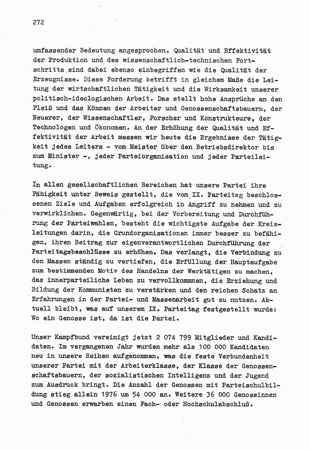 Zu Fragen der Parteiarbeit [Sozialistische Einheitspartei Deutschlands (SED) Deutsche Demokratische Republik (DDR)] 1979, Seite 272 (Fr. PA SED DDR 1979, S. 272)