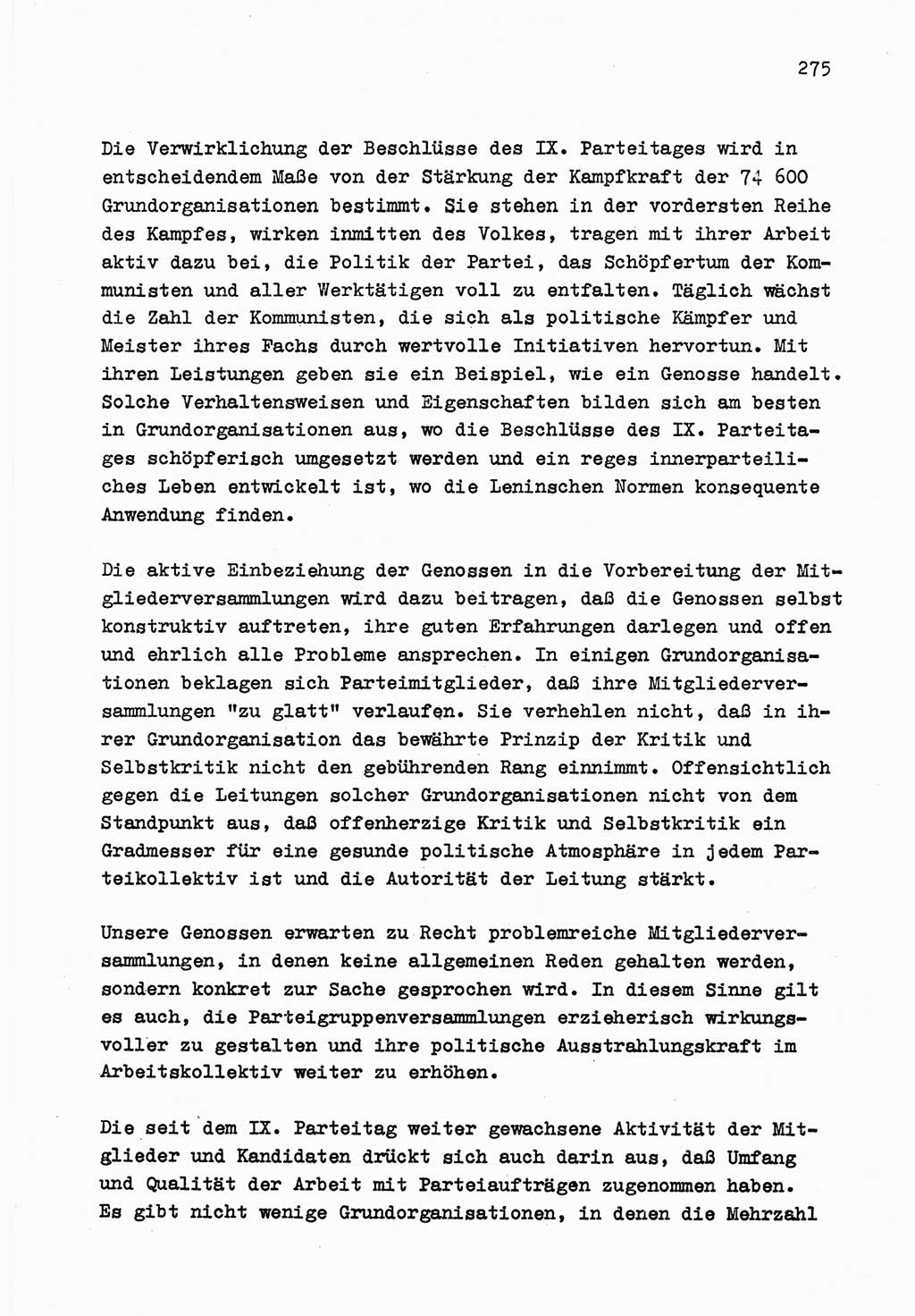 Zu Fragen der Parteiarbeit [Sozialistische Einheitspartei Deutschlands (SED) Deutsche Demokratische Republik (DDR)] 1979, Seite 275 (Fr. PA SED DDR 1979, S. 275)