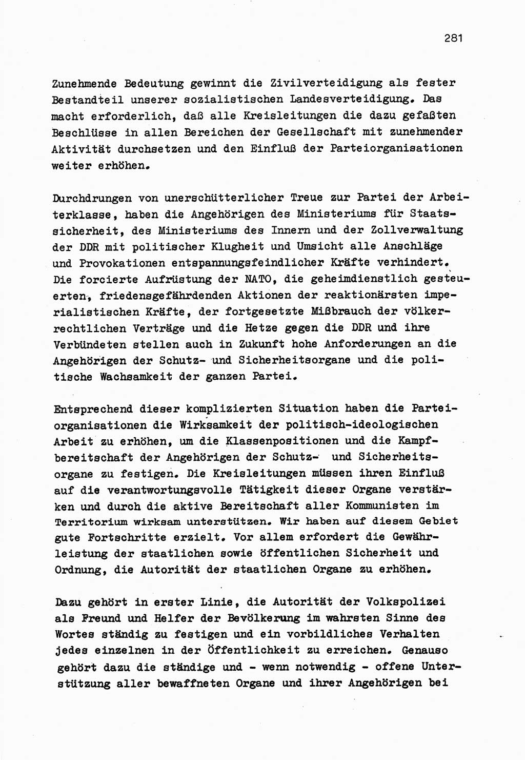 Zu Fragen der Parteiarbeit [Sozialistische Einheitspartei Deutschlands (SED) Deutsche Demokratische Republik (DDR)] 1979, Seite 281 (Fr. PA SED DDR 1979, S. 281)