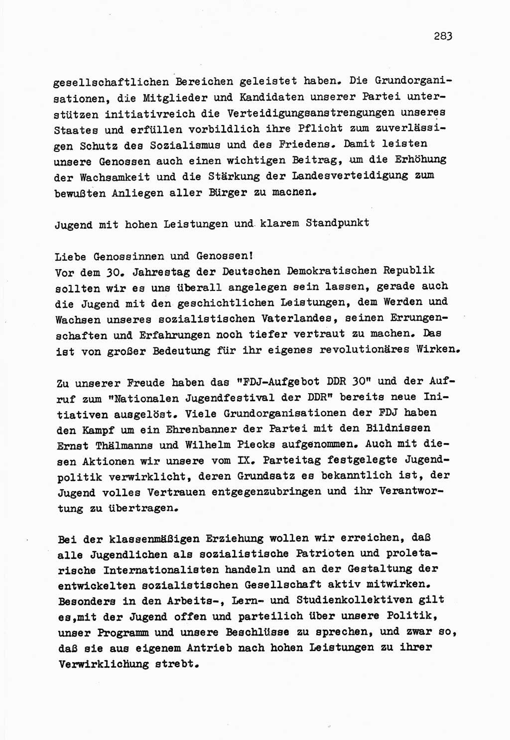 Zu Fragen der Parteiarbeit [Sozialistische Einheitspartei Deutschlands (SED) Deutsche Demokratische Republik (DDR)] 1979, Seite 283 (Fr. PA SED DDR 1979, S. 283)