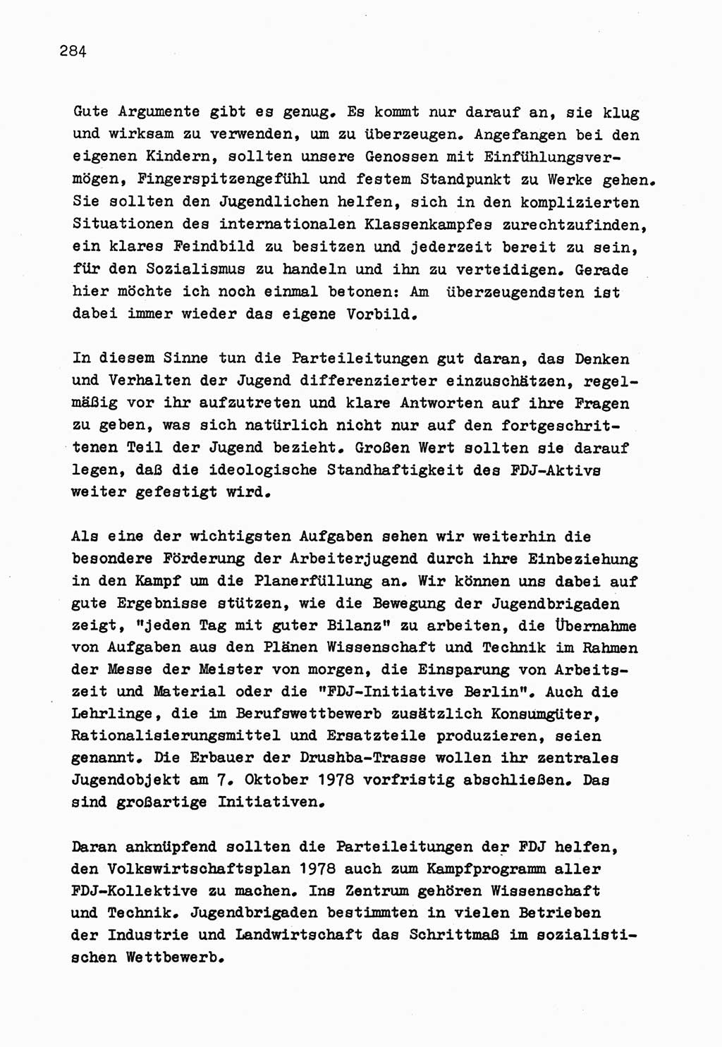 Zu Fragen der Parteiarbeit [Sozialistische Einheitspartei Deutschlands (SED) Deutsche Demokratische Republik (DDR)] 1979, Seite 284 (Fr. PA SED DDR 1979, S. 284)