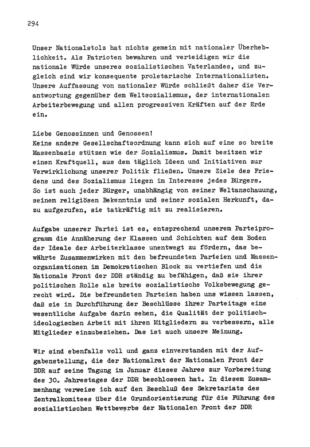 Zu Fragen der Parteiarbeit [Sozialistische Einheitspartei Deutschlands (SED) Deutsche Demokratische Republik (DDR)] 1979, Seite 294 (Fr. PA SED DDR 1979, S. 294)