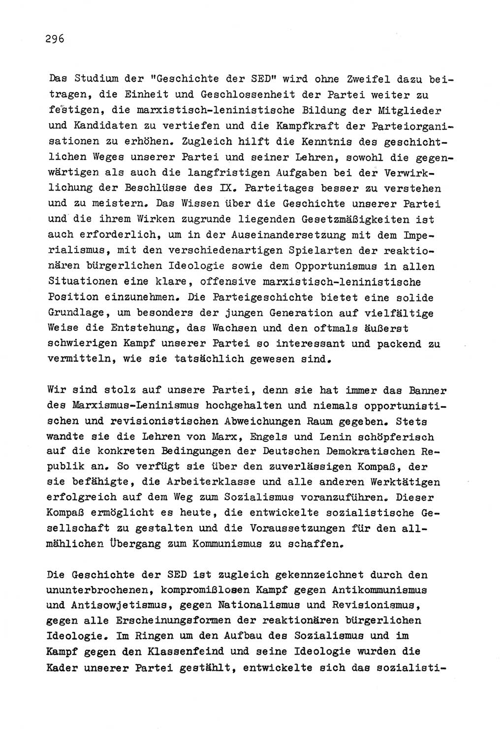 Zu Fragen der Parteiarbeit [Sozialistische Einheitspartei Deutschlands (SED) Deutsche Demokratische Republik (DDR)] 1979, Seite 296 (Fr. PA SED DDR 1979, S. 296)