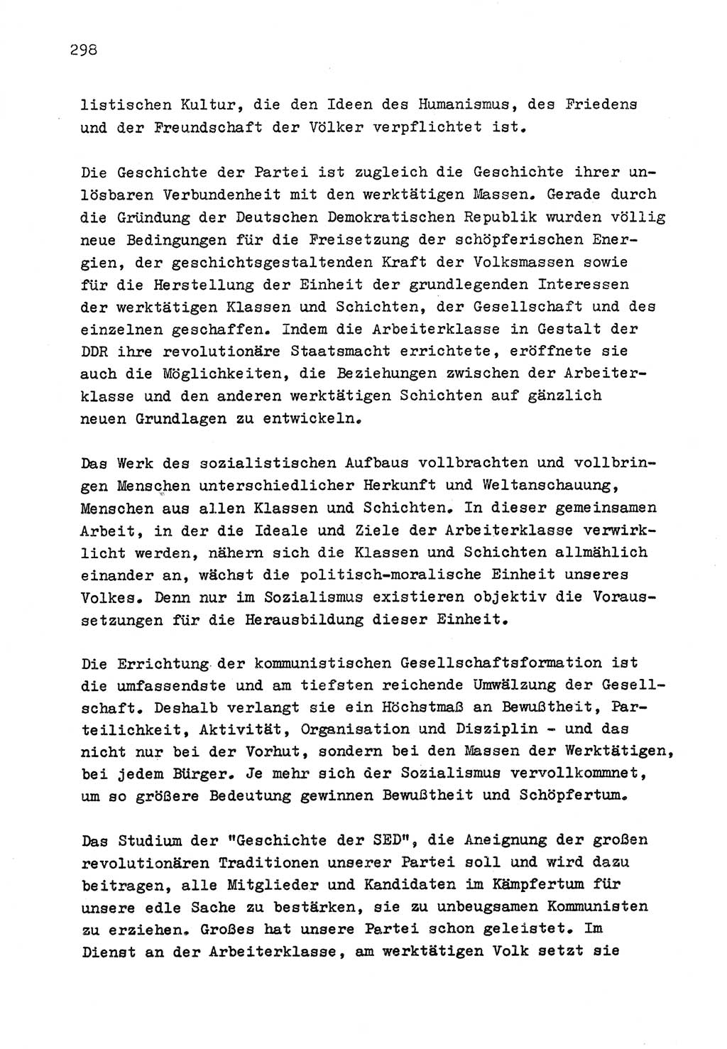 Zu Fragen der Parteiarbeit [Sozialistische Einheitspartei Deutschlands (SED) Deutsche Demokratische Republik (DDR)] 1979, Seite 298 (Fr. PA SED DDR 1979, S. 298)