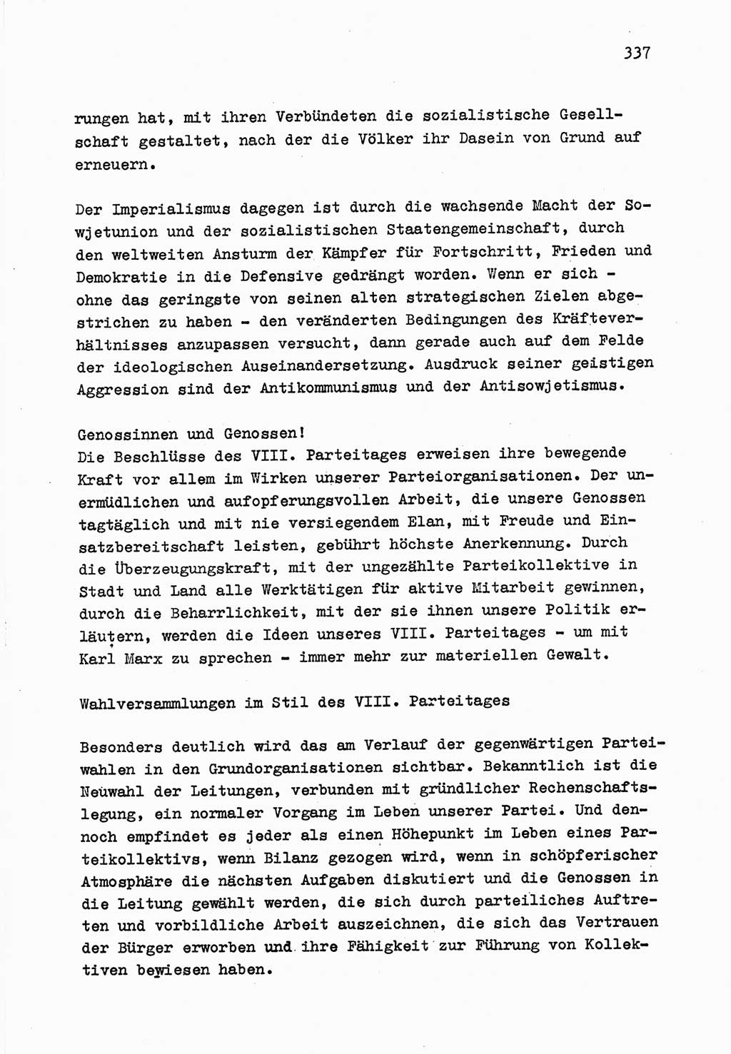 Zu Fragen der Parteiarbeit [Sozialistische Einheitspartei Deutschlands (SED) Deutsche Demokratische Republik (DDR)] 1979, Seite 337 (Fr. PA SED DDR 1979, S. 337)