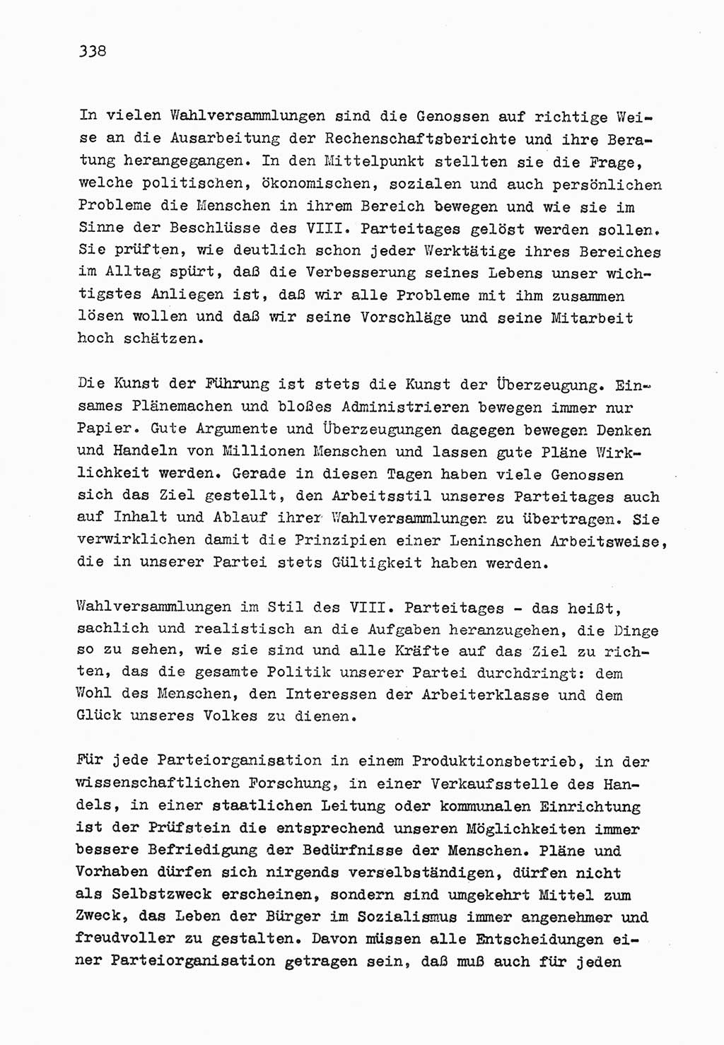 Zu Fragen der Parteiarbeit [Sozialistische Einheitspartei Deutschlands (SED) Deutsche Demokratische Republik (DDR)] 1979, Seite 338 (Fr. PA SED DDR 1979, S. 338)