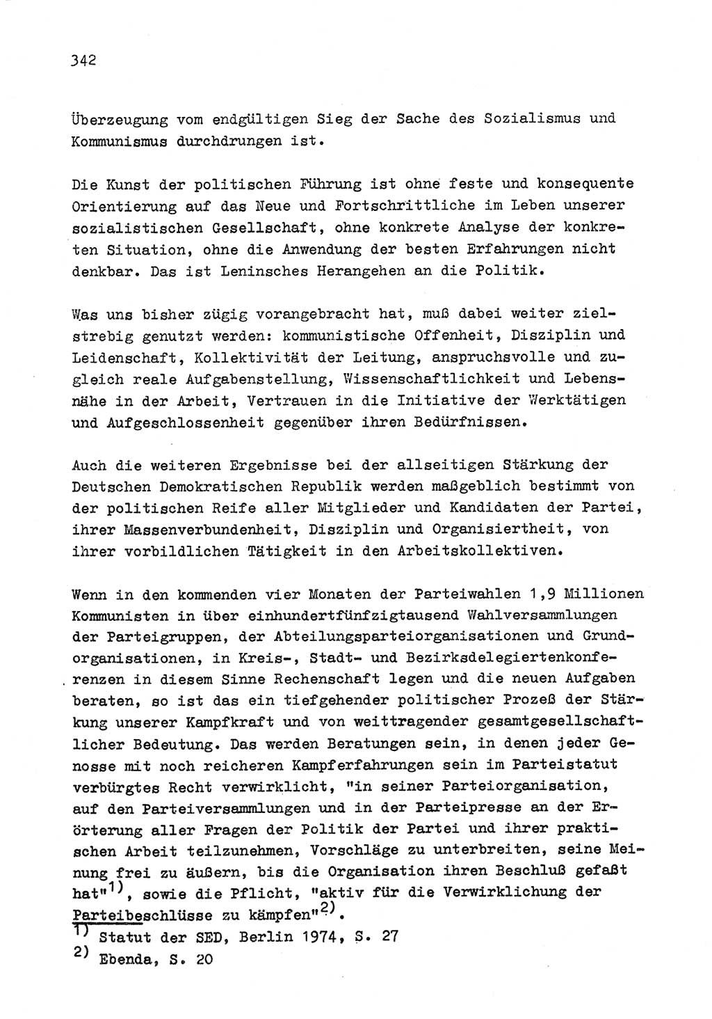 Zu Fragen der Parteiarbeit [Sozialistische Einheitspartei Deutschlands (SED) Deutsche Demokratische Republik (DDR)] 1979, Seite 342 (Fr. PA SED DDR 1979, S. 342)