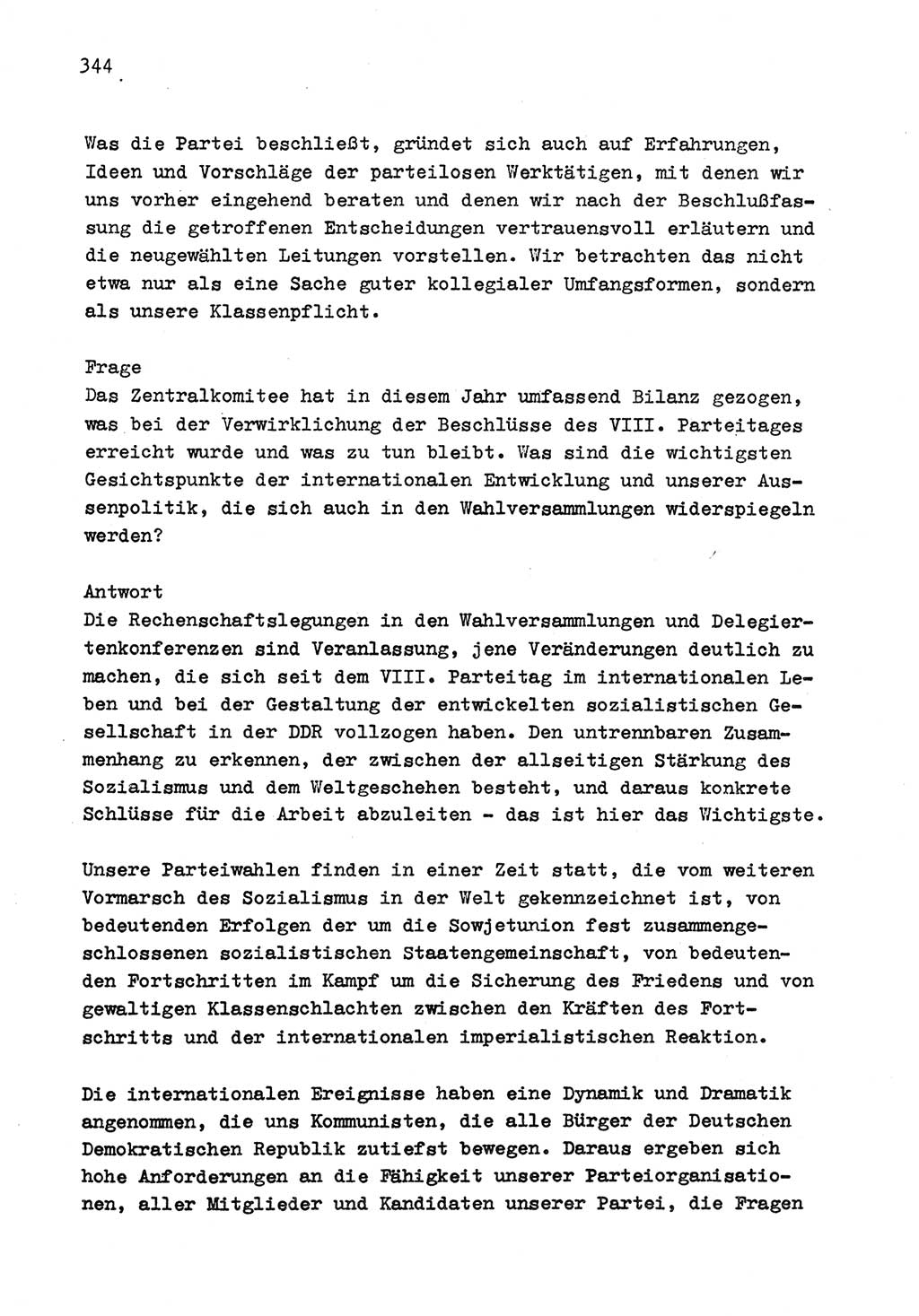 Zu Fragen der Parteiarbeit [Sozialistische Einheitspartei Deutschlands (SED) Deutsche Demokratische Republik (DDR)] 1979, Seite 344 (Fr. PA SED DDR 1979, S. 344)