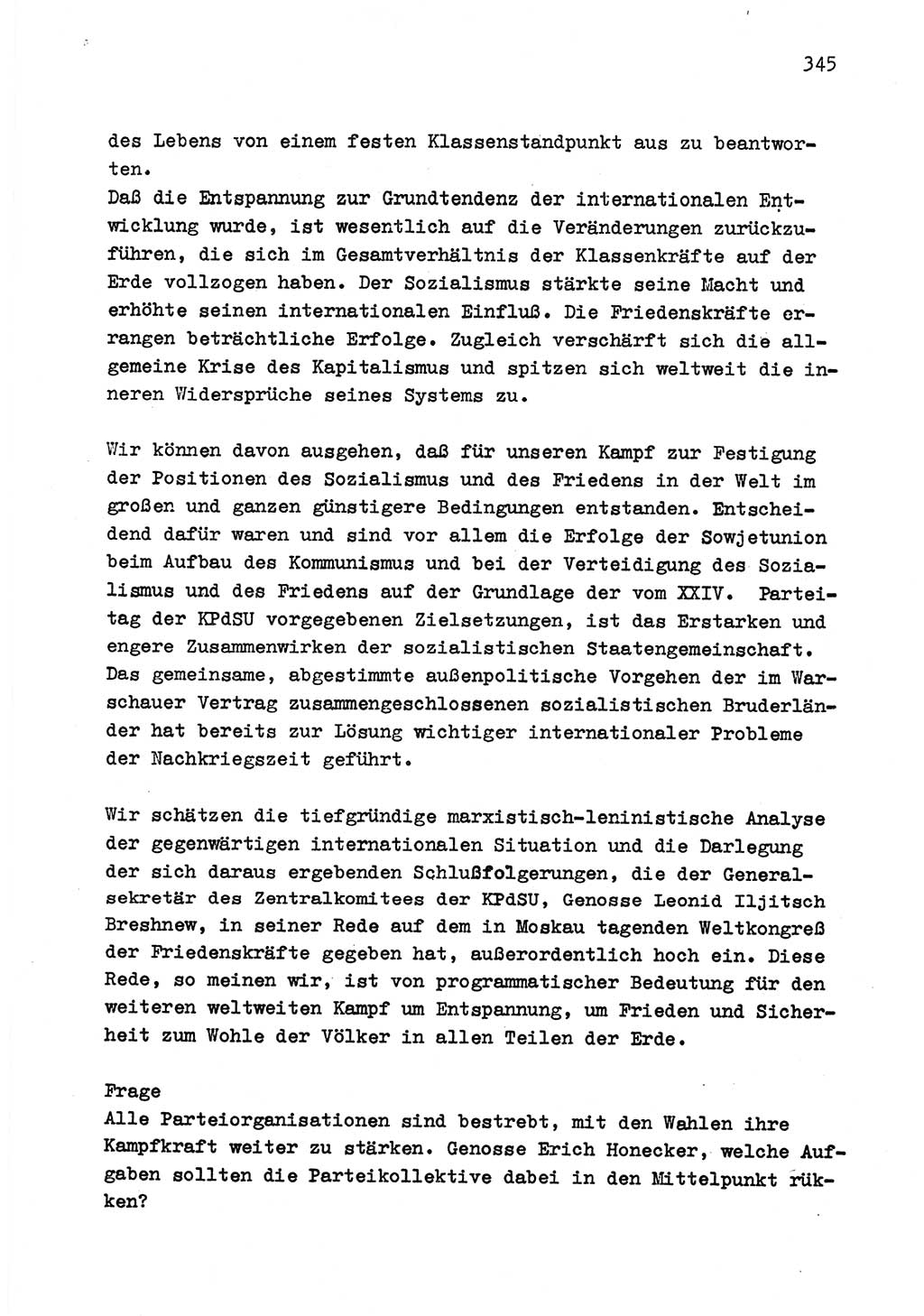 Zu Fragen der Parteiarbeit [Sozialistische Einheitspartei Deutschlands (SED) Deutsche Demokratische Republik (DDR)] 1979, Seite 345 (Fr. PA SED DDR 1979, S. 345)