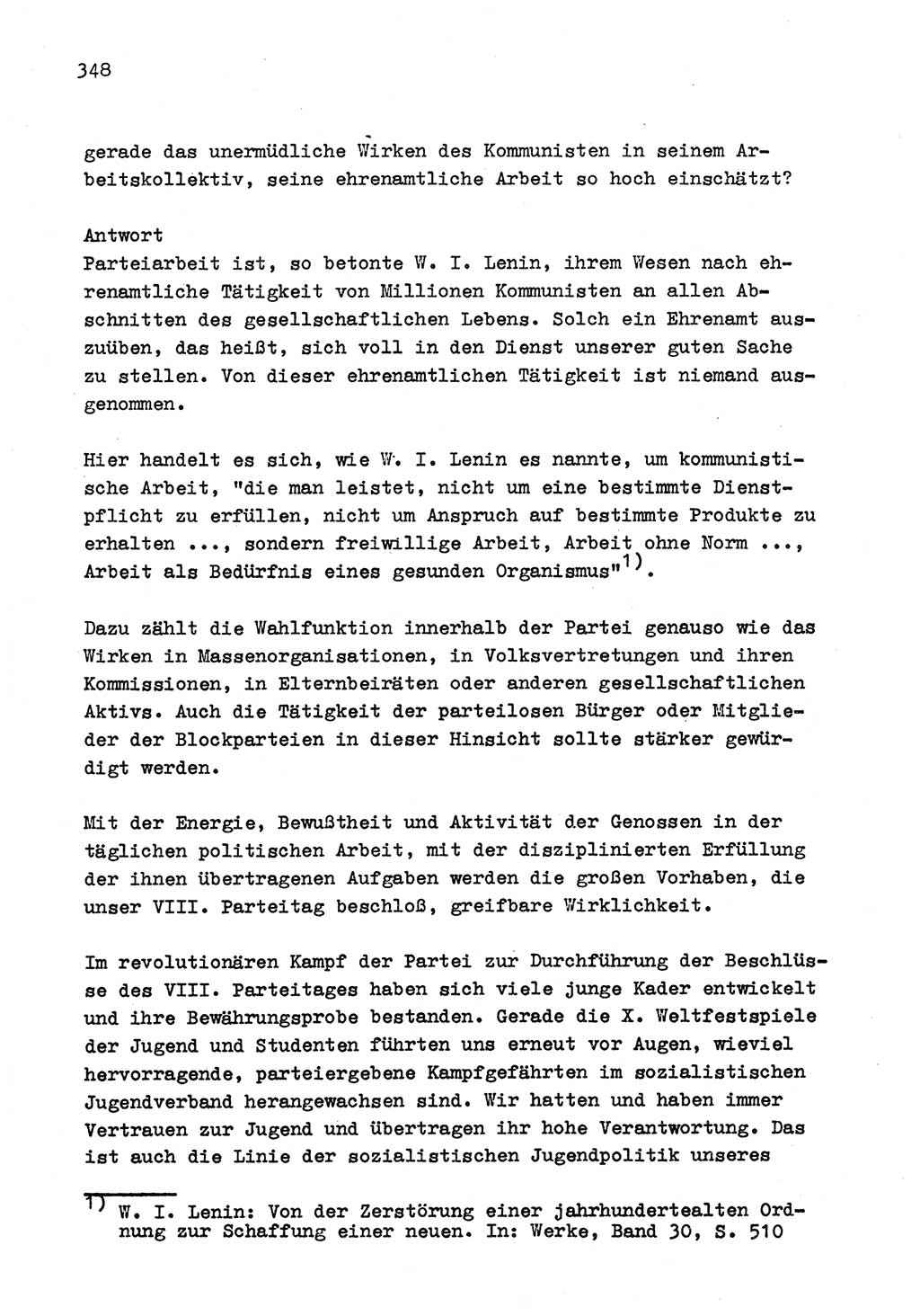 Zu Fragen der Parteiarbeit [Sozialistische Einheitspartei Deutschlands (SED) Deutsche Demokratische Republik (DDR)] 1979, Seite 348 (Fr. PA SED DDR 1979, S. 348)