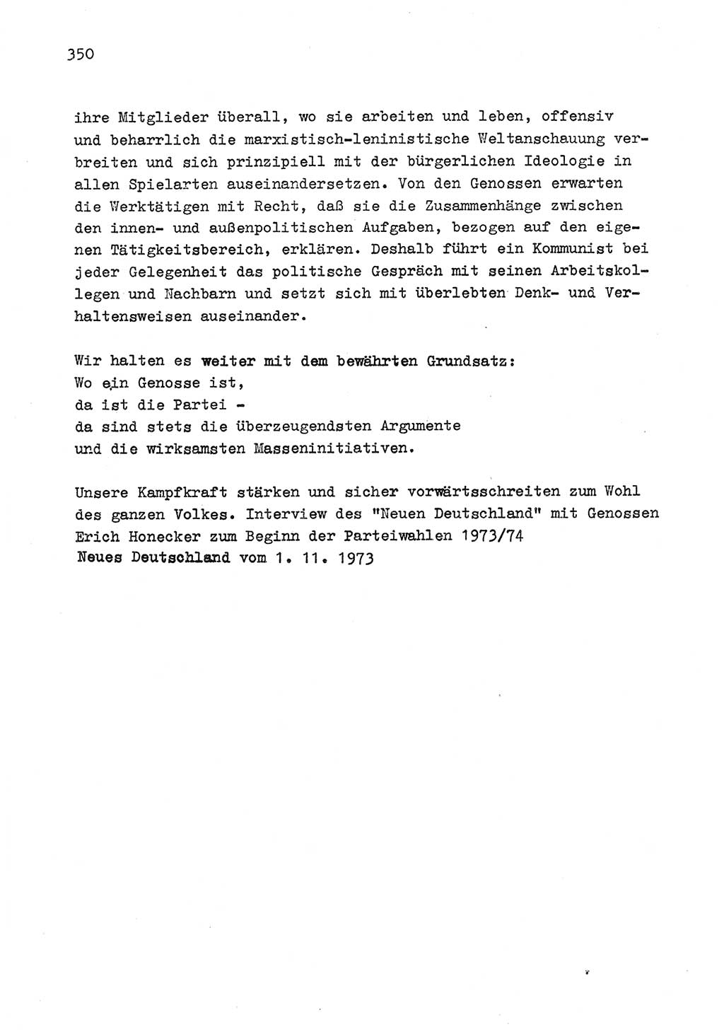 Zu Fragen der Parteiarbeit [Sozialistische Einheitspartei Deutschlands (SED) Deutsche Demokratische Republik (DDR)] 1979, Seite 350 (Fr. PA SED DDR 1979, S. 350)