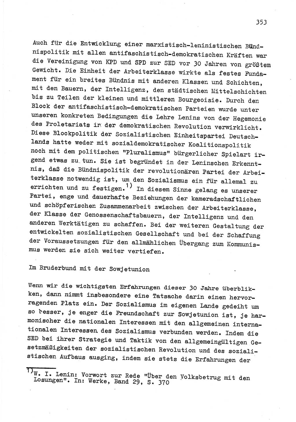 Zu Fragen der Parteiarbeit [Sozialistische Einheitspartei Deutschlands (SED) Deutsche Demokratische Republik (DDR)] 1979, Seite 353 (Fr. PA SED DDR 1979, S. 353)