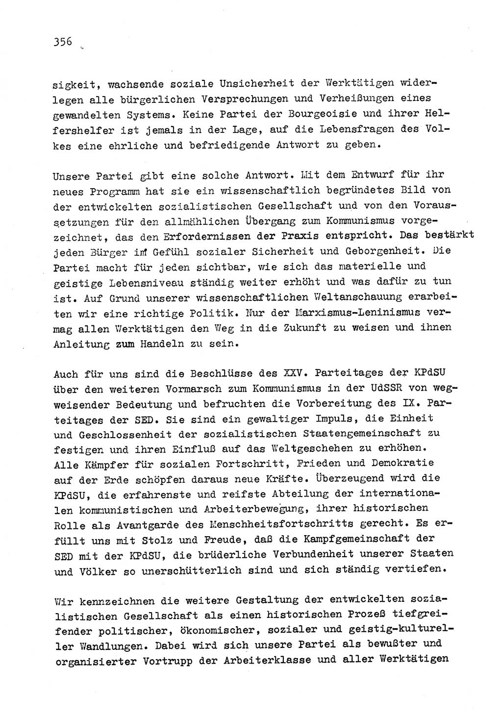 Zu Fragen der Parteiarbeit [Sozialistische Einheitspartei Deutschlands (SED) Deutsche Demokratische Republik (DDR)] 1979, Seite 356 (Fr. PA SED DDR 1979, S. 356)