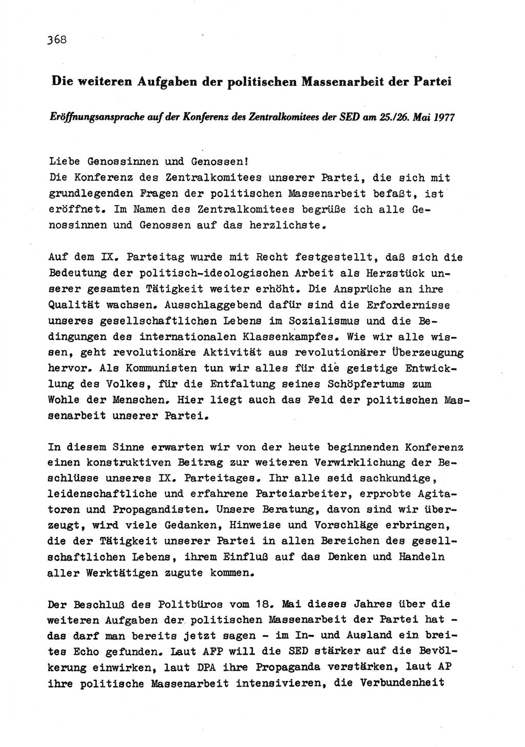 Zu Fragen der Parteiarbeit [Sozialistische Einheitspartei Deutschlands (SED) Deutsche Demokratische Republik (DDR)] 1979, Seite 368 (Fr. PA SED DDR 1979, S. 368)