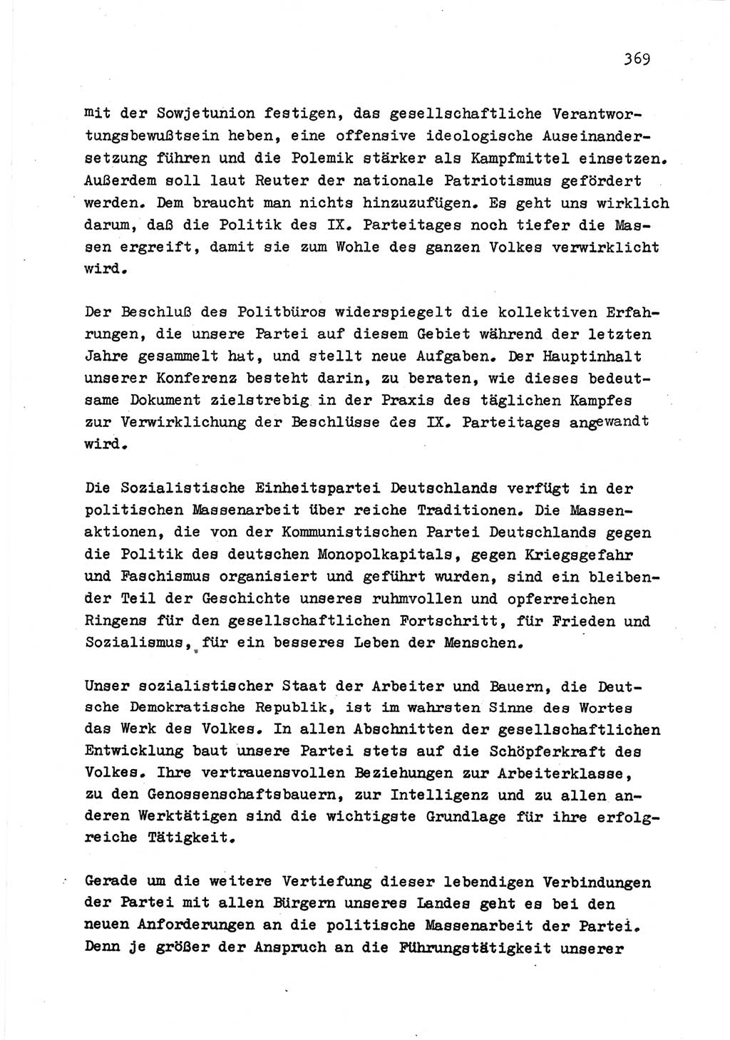 Zu Fragen der Parteiarbeit [Sozialistische Einheitspartei Deutschlands (SED) Deutsche Demokratische Republik (DDR)] 1979, Seite 369 (Fr. PA SED DDR 1979, S. 369)