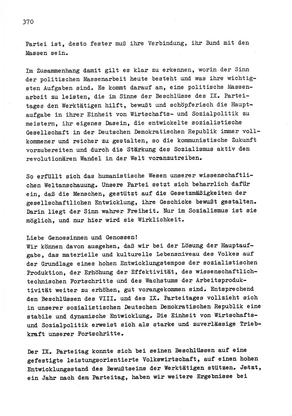 Zu Fragen der Parteiarbeit [Sozialistische Einheitspartei Deutschlands (SED) Deutsche Demokratische Republik (DDR)] 1979, Seite 370 (Fr. PA SED DDR 1979, S. 370)