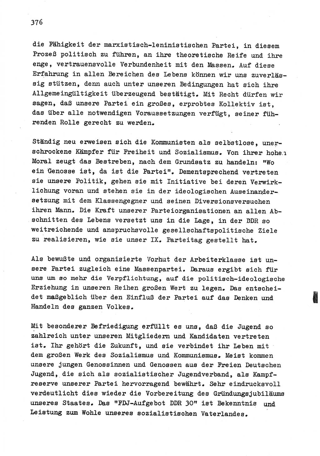 Zu Fragen der Parteiarbeit [Sozialistische Einheitspartei Deutschlands (SED) Deutsche Demokratische Republik (DDR)] 1979, Seite 376 (Fr. PA SED DDR 1979, S. 376)