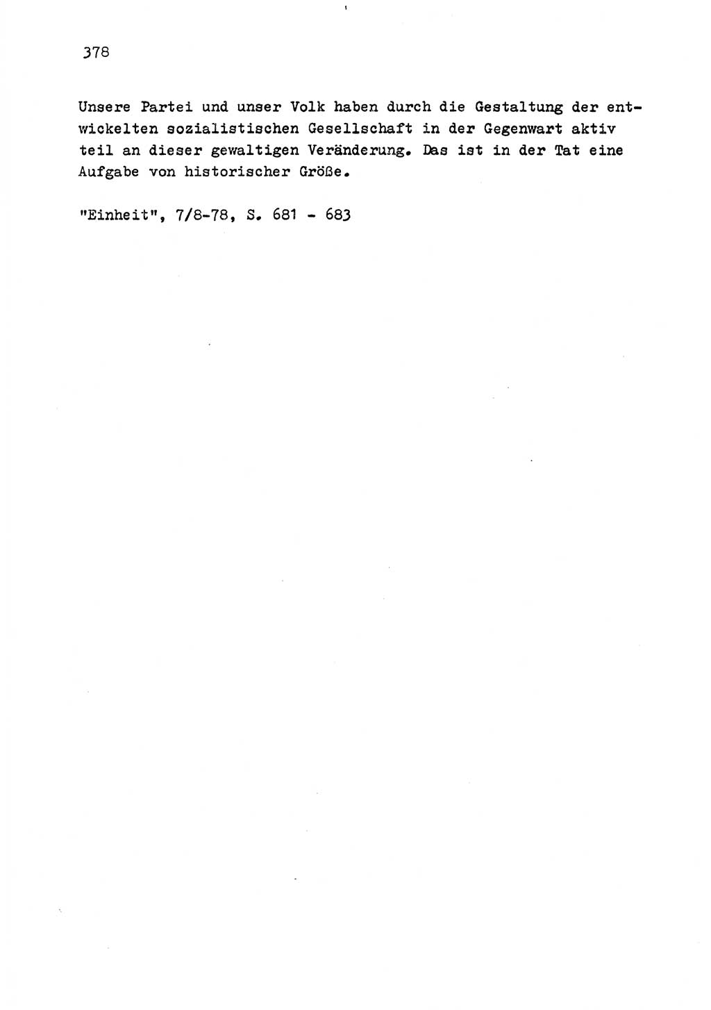 Zu Fragen der Parteiarbeit [Sozialistische Einheitspartei Deutschlands (SED) Deutsche Demokratische Republik (DDR)] 1979, Seite 378 (Fr. PA SED DDR 1979, S. 378)