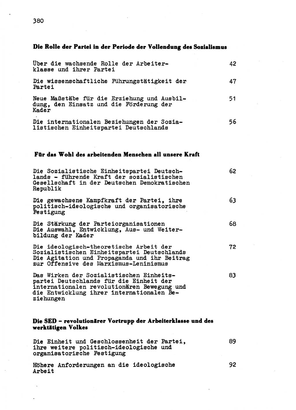 Zu Fragen der Parteiarbeit [Sozialistische Einheitspartei Deutschlands (SED) Deutsche Demokratische Republik (DDR)] 1979, Seite 380 (Fr. PA SED DDR 1979, S. 380)