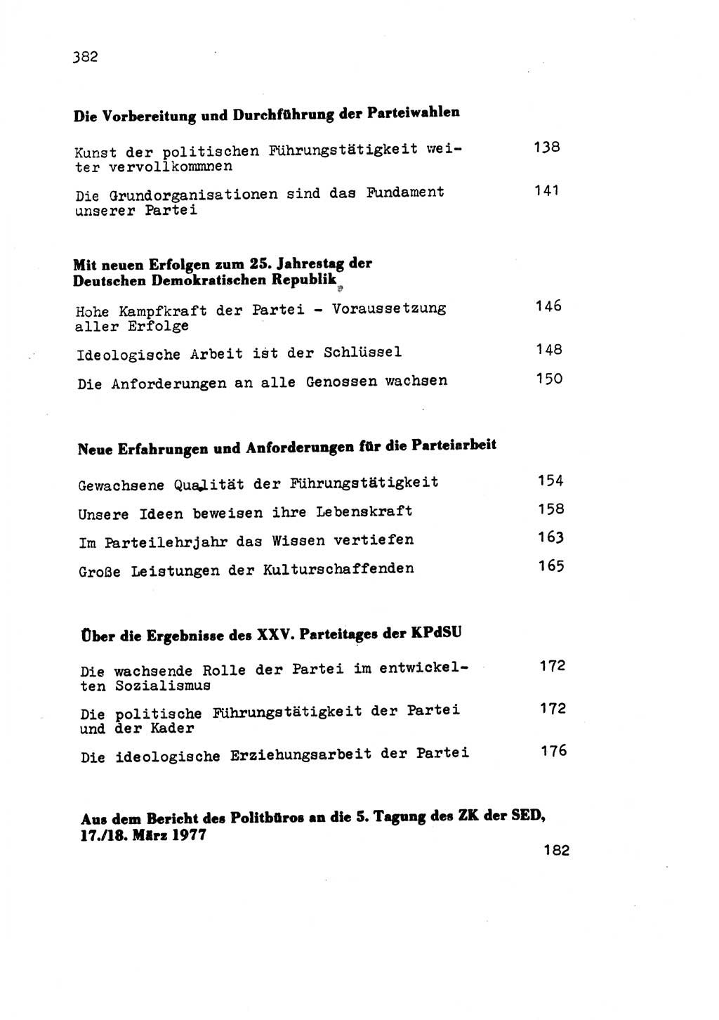 Zu Fragen der Parteiarbeit [Sozialistische Einheitspartei Deutschlands (SED) Deutsche Demokratische Republik (DDR)] 1979, Seite 382 (Fr. PA SED DDR 1979, S. 382)