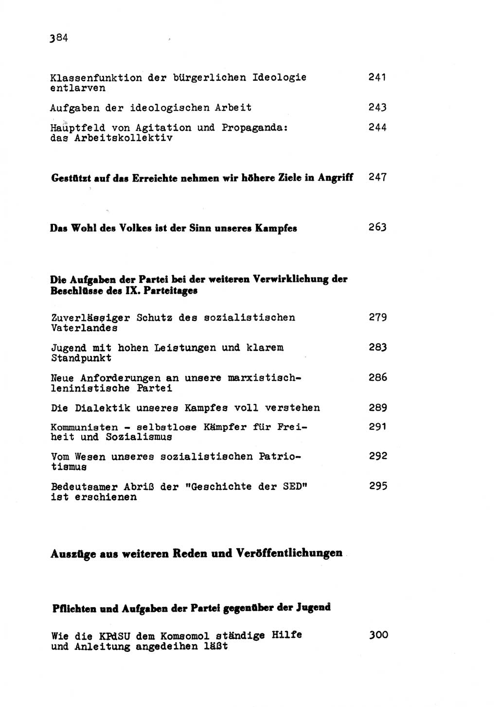 Zu Fragen der Parteiarbeit [Sozialistische Einheitspartei Deutschlands (SED) Deutsche Demokratische Republik (DDR)] 1979, Seite 384 (Fr. PA SED DDR 1979, S. 384)