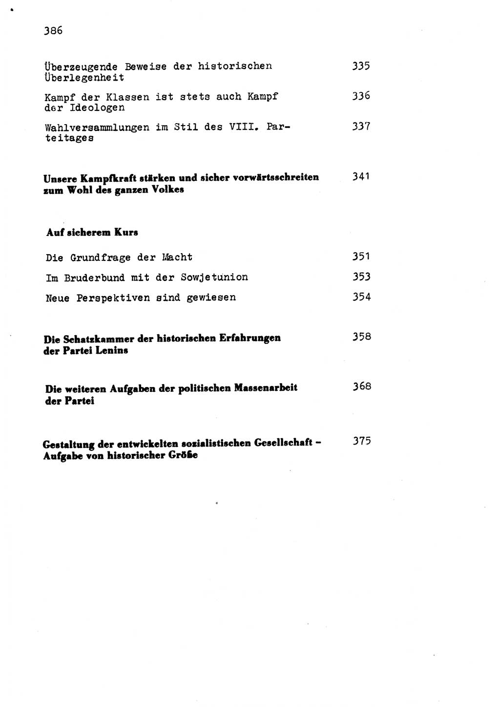 Zu Fragen der Parteiarbeit [Sozialistische Einheitspartei Deutschlands (SED) Deutsche Demokratische Republik (DDR)] 1979, Seite 386 (Fr. PA SED DDR 1979, S. 386)