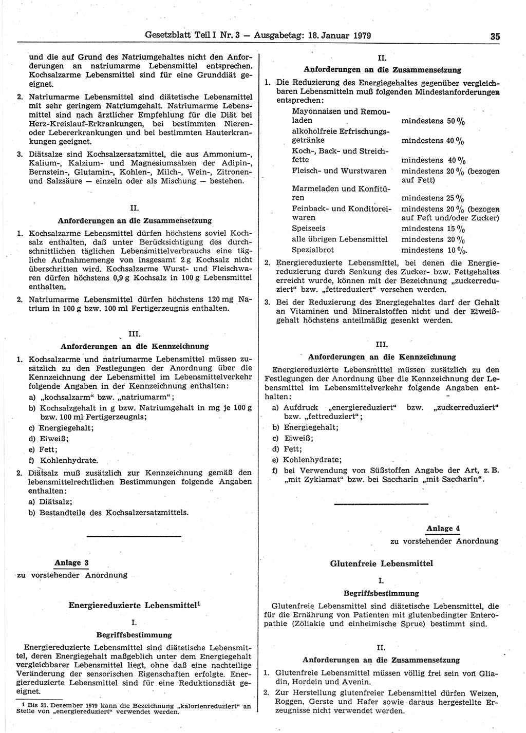 Gesetzblatt (GBl.) der Deutschen Demokratischen Republik (DDR) Teil Ⅰ 1979, Seite 35 (GBl. DDR Ⅰ 1979, S. 35)