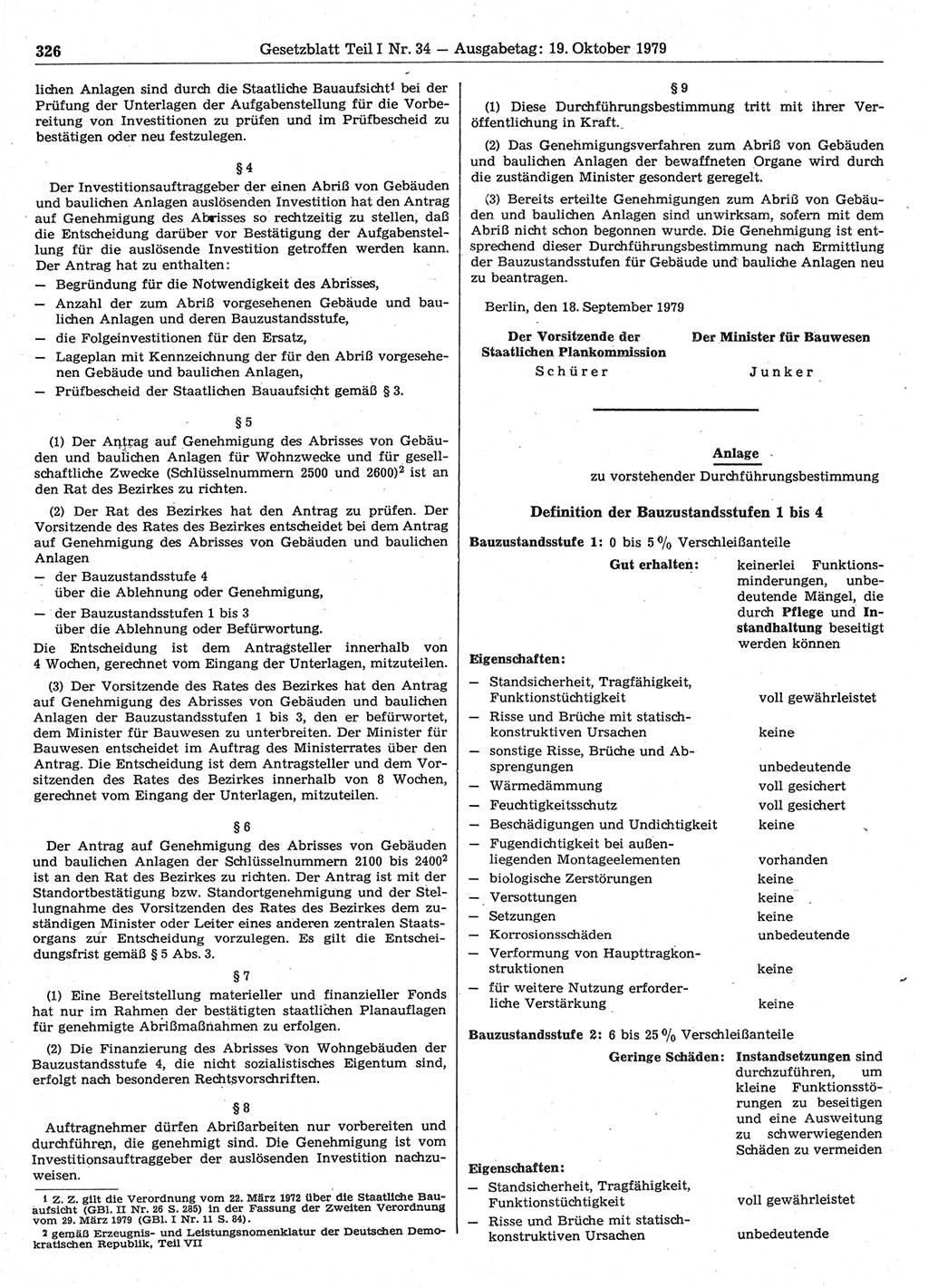 Gesetzblatt (GBl.) der Deutschen Demokratischen Republik (DDR) Teil Ⅰ 1979, Seite 326 (GBl. DDR Ⅰ 1979, S. 326)