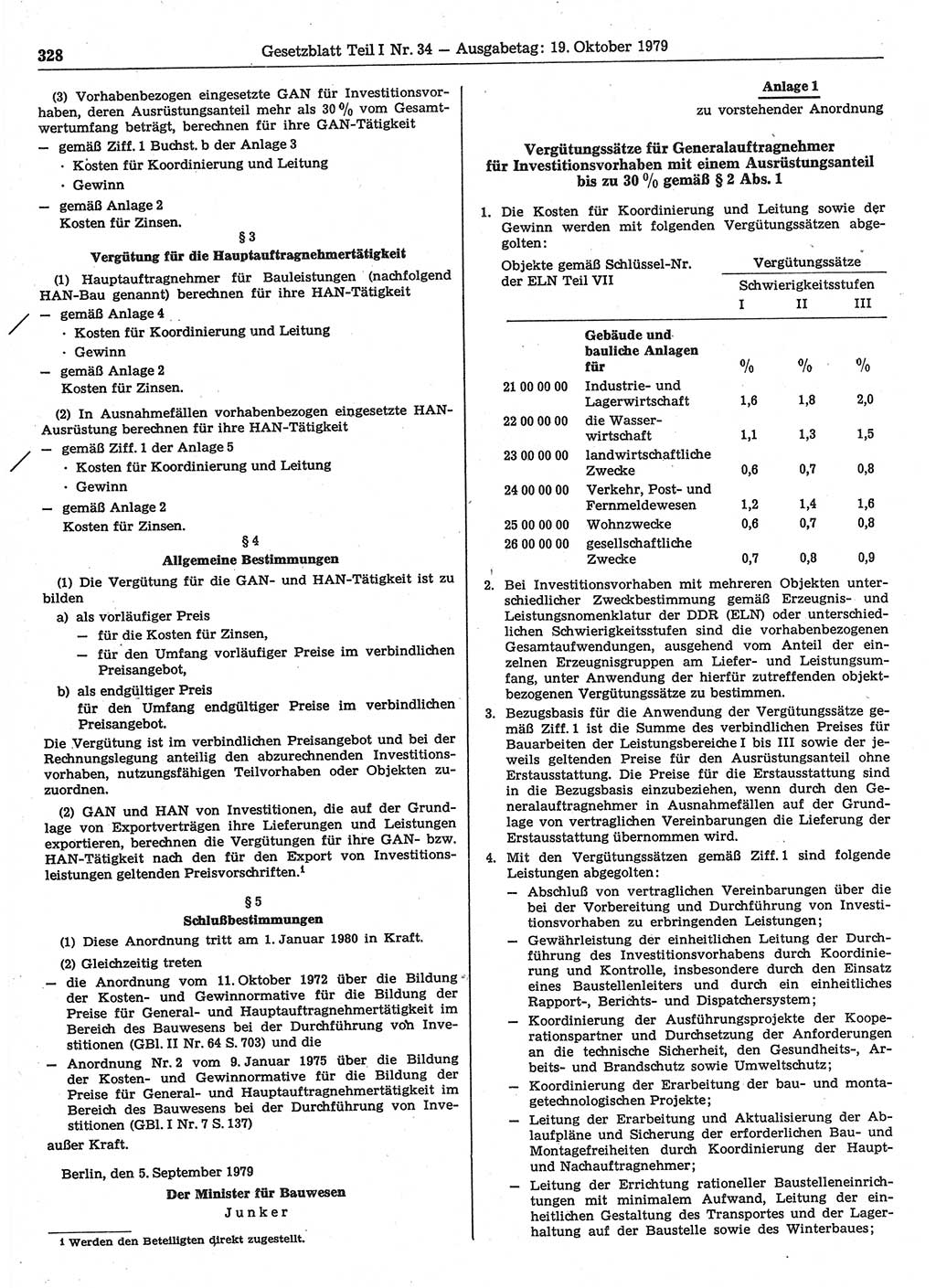 Gesetzblatt (GBl.) der Deutschen Demokratischen Republik (DDR) Teil Ⅰ 1979, Seite 328 (GBl. DDR Ⅰ 1979, S. 328)