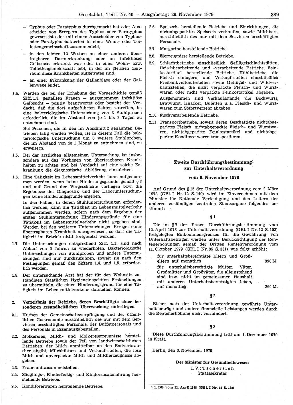 Gesetzblatt (GBl.) der Deutschen Demokratischen Republik (DDR) Teil Ⅰ 1979, Seite 389 (GBl. DDR Ⅰ 1979, S. 389)