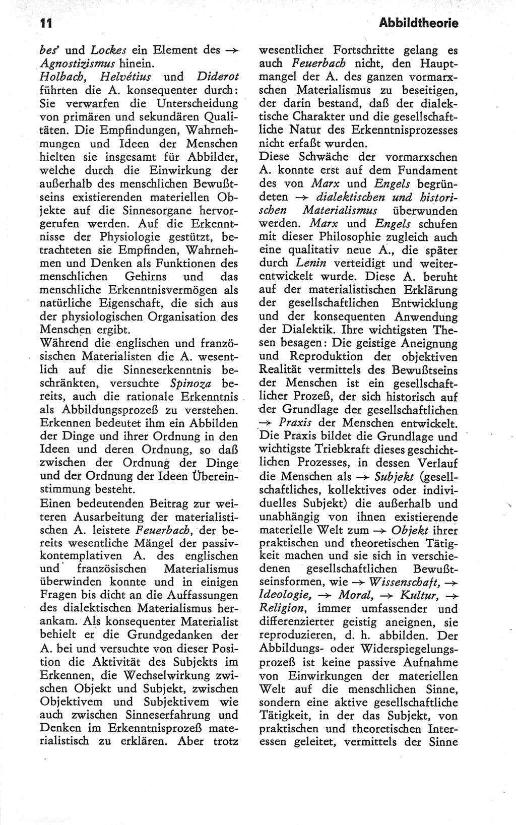 Kleines Wörterbuch der marxistisch-leninistischen Philosophie [Deutsche Demokratische Republik (DDR)] 1979, Seite 11 (Kl. Wb. ML Phil. DDR 1979, S. 11)