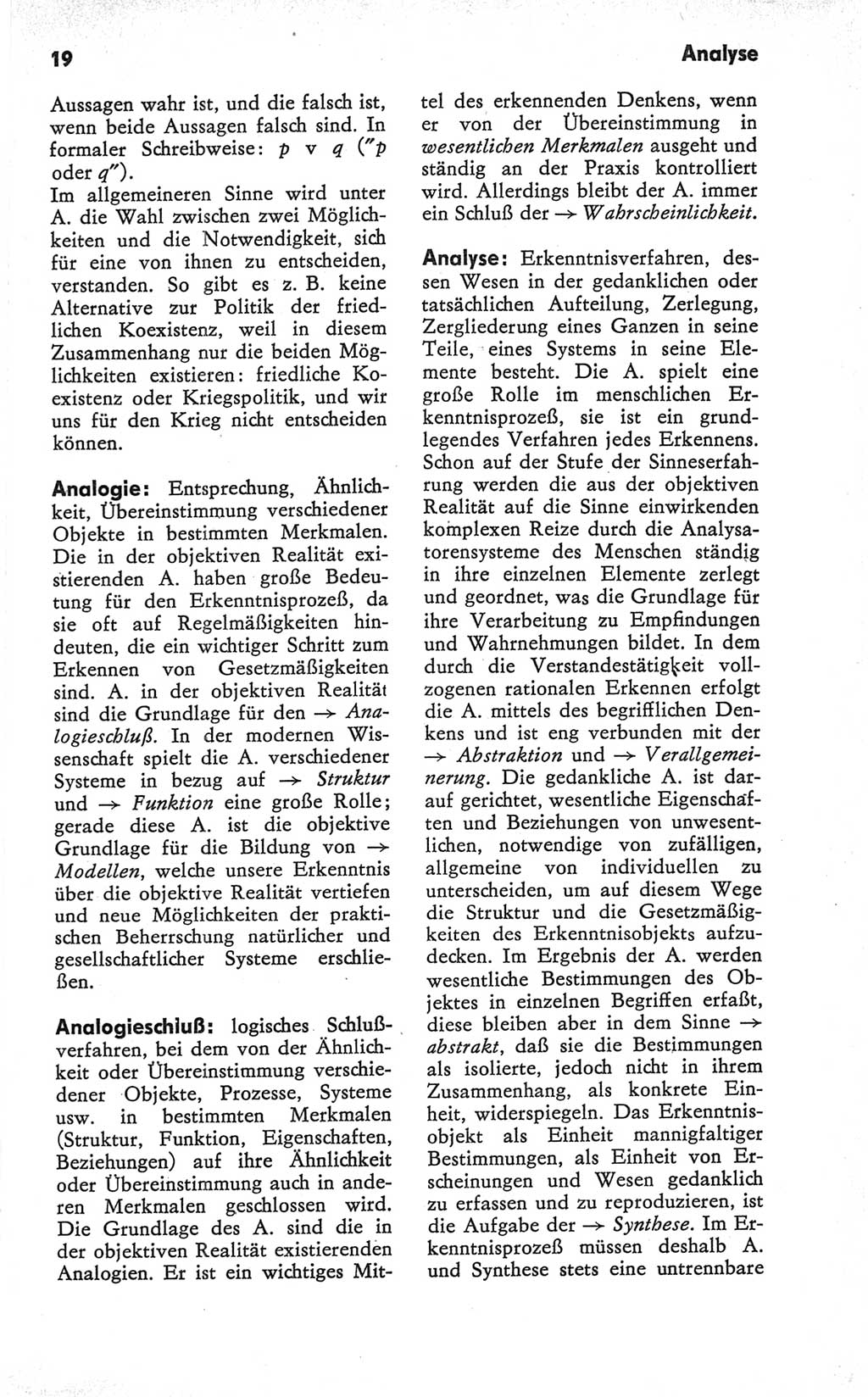 Kleines Wörterbuch der marxistisch-leninistischen Philosophie [Deutsche Demokratische Republik (DDR)] 1979, Seite 19 (Kl. Wb. ML Phil. DDR 1979, S. 19)