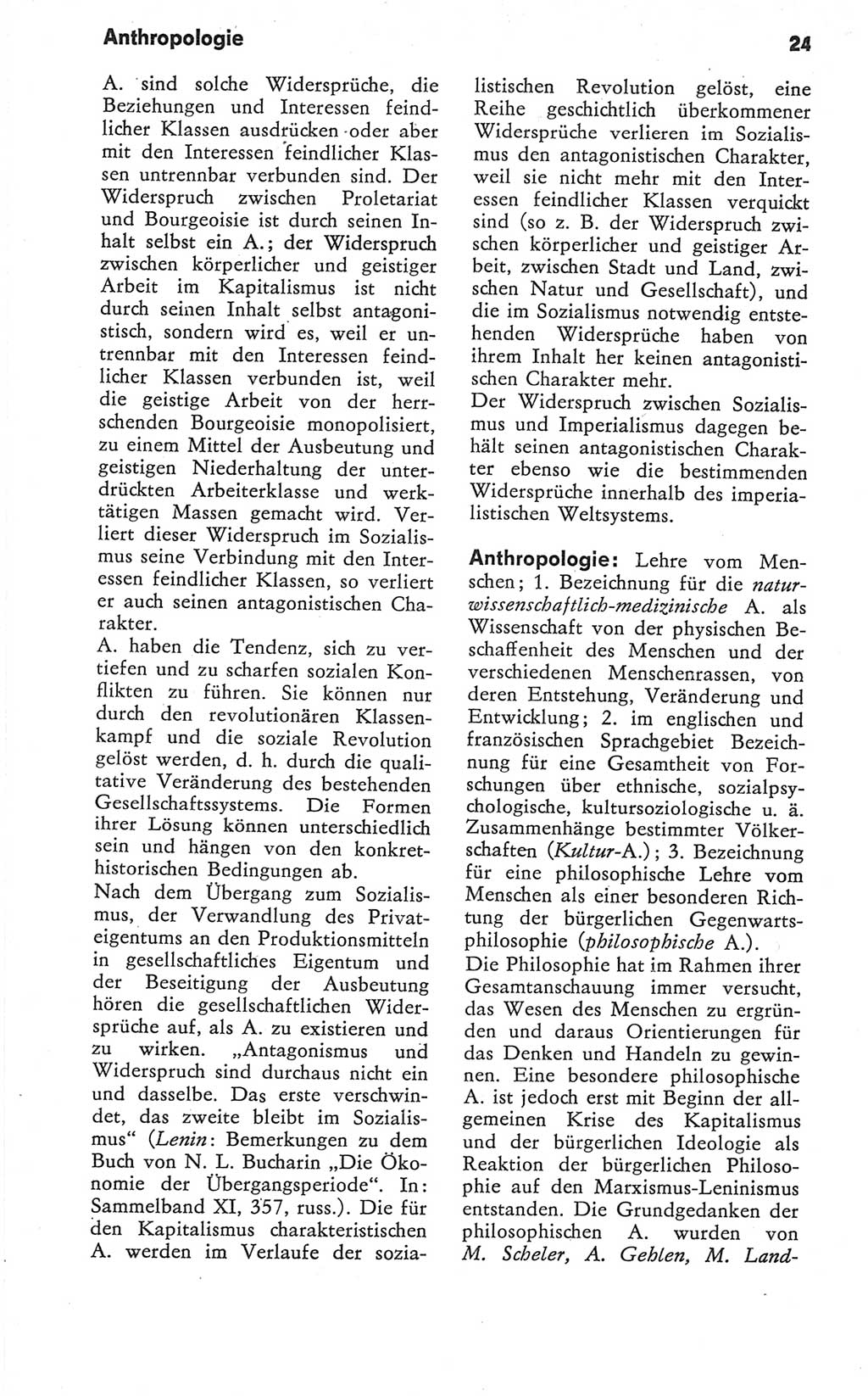 Kleines Wörterbuch der marxistisch-leninistischen Philosophie [Deutsche Demokratische Republik (DDR)] 1979, Seite 24 (Kl. Wb. ML Phil. DDR 1979, S. 24)