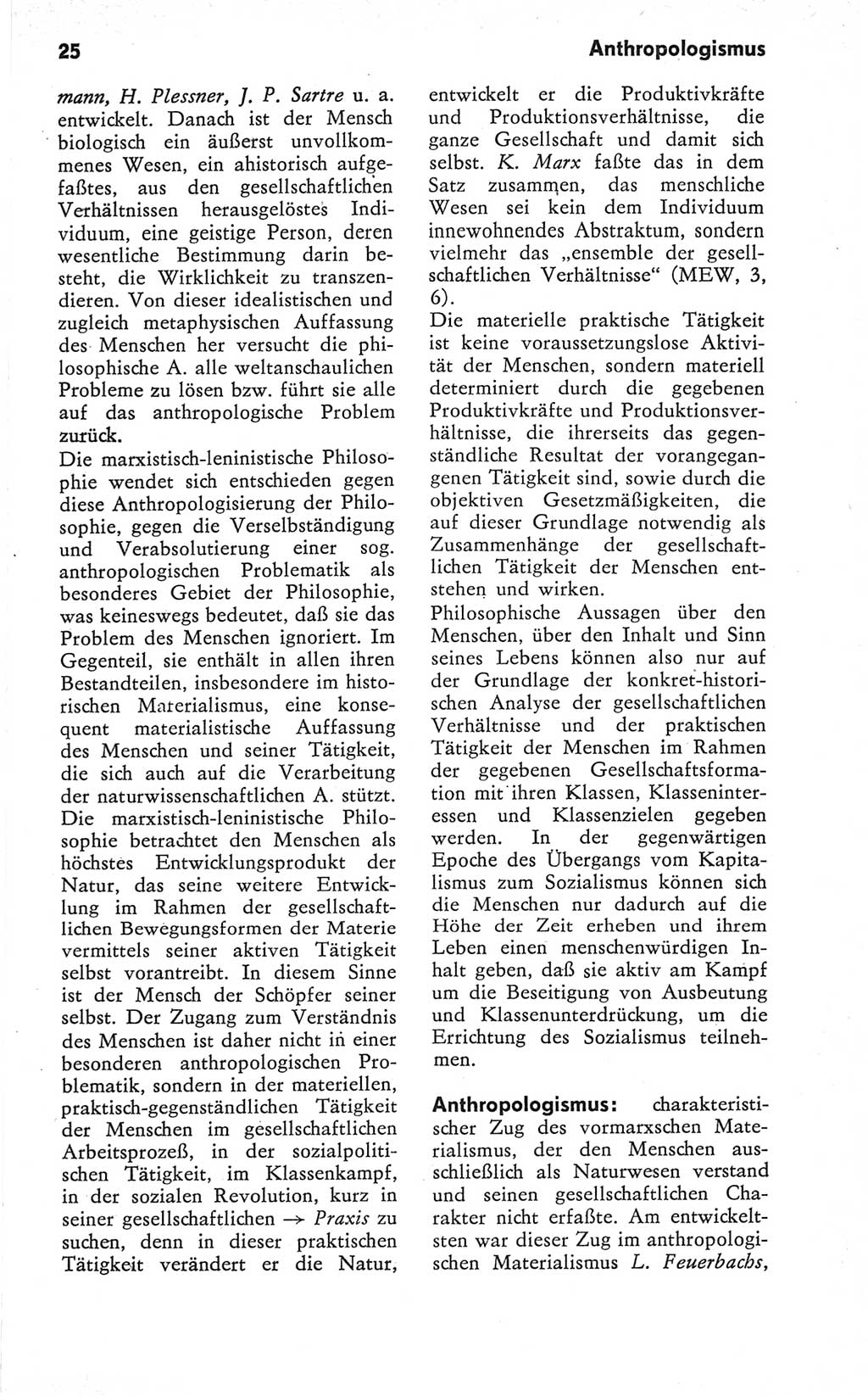 Kleines Wörterbuch der marxistisch-leninistischen Philosophie [Deutsche Demokratische Republik (DDR)] 1979, Seite 25 (Kl. Wb. ML Phil. DDR 1979, S. 25)