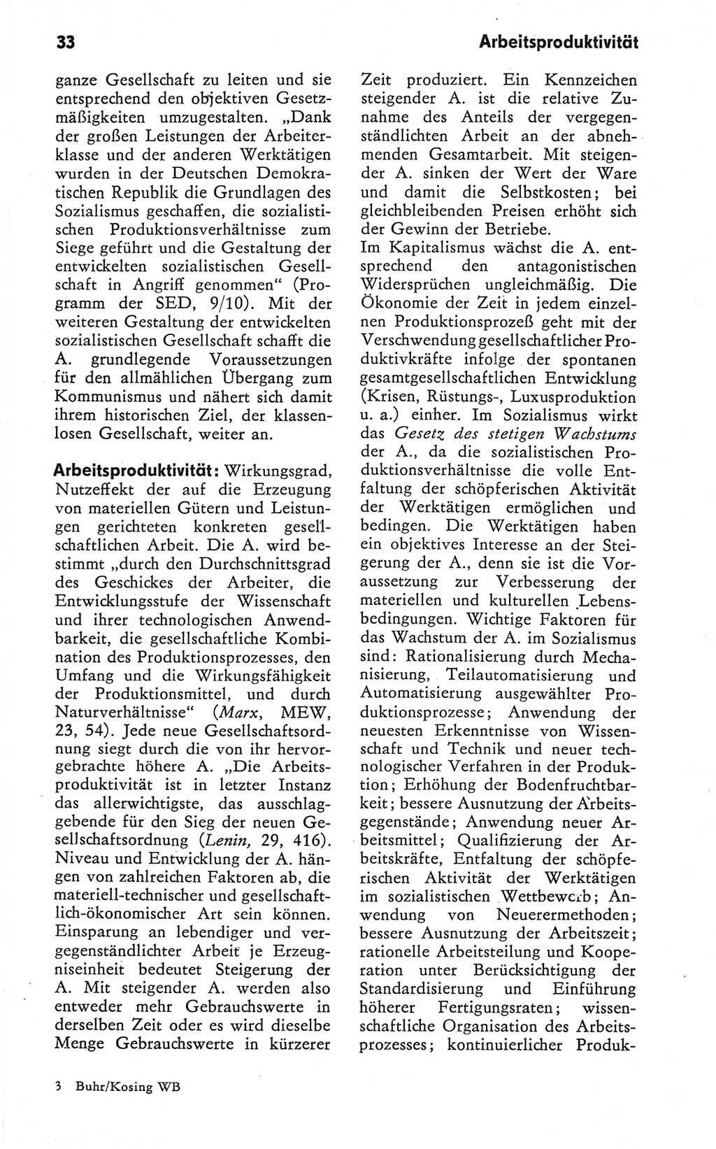 Kleines Wörterbuch der marxistisch-leninistischen Philosophie [Deutsche Demokratische Republik (DDR)] 1979, Seite 33 (Kl. Wb. ML Phil. DDR 1979, S. 33)