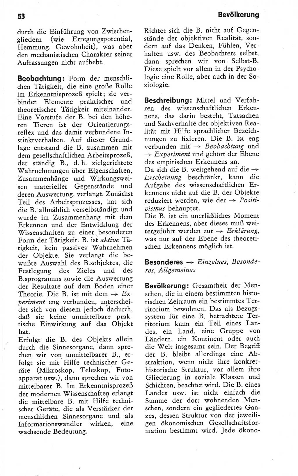 Kleines Wörterbuch der marxistisch-leninistischen Philosophie [Deutsche Demokratische Republik (DDR)] 1979, Seite 53 (Kl. Wb. ML Phil. DDR 1979, S. 53)