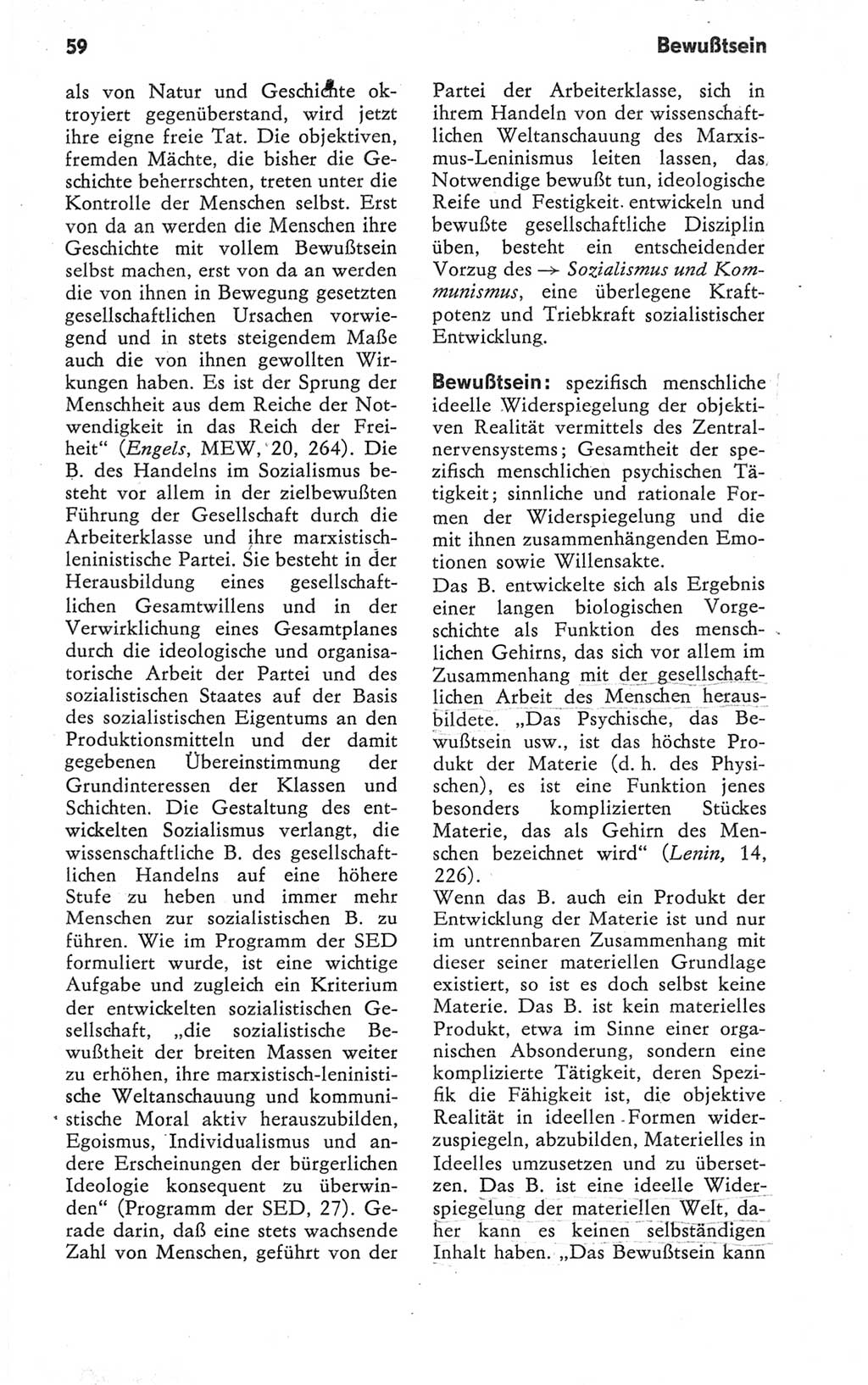 Kleines Wörterbuch der marxistisch-leninistischen Philosophie [Deutsche Demokratische Republik (DDR)] 1979, Seite 59 (Kl. Wb. ML Phil. DDR 1979, S. 59)